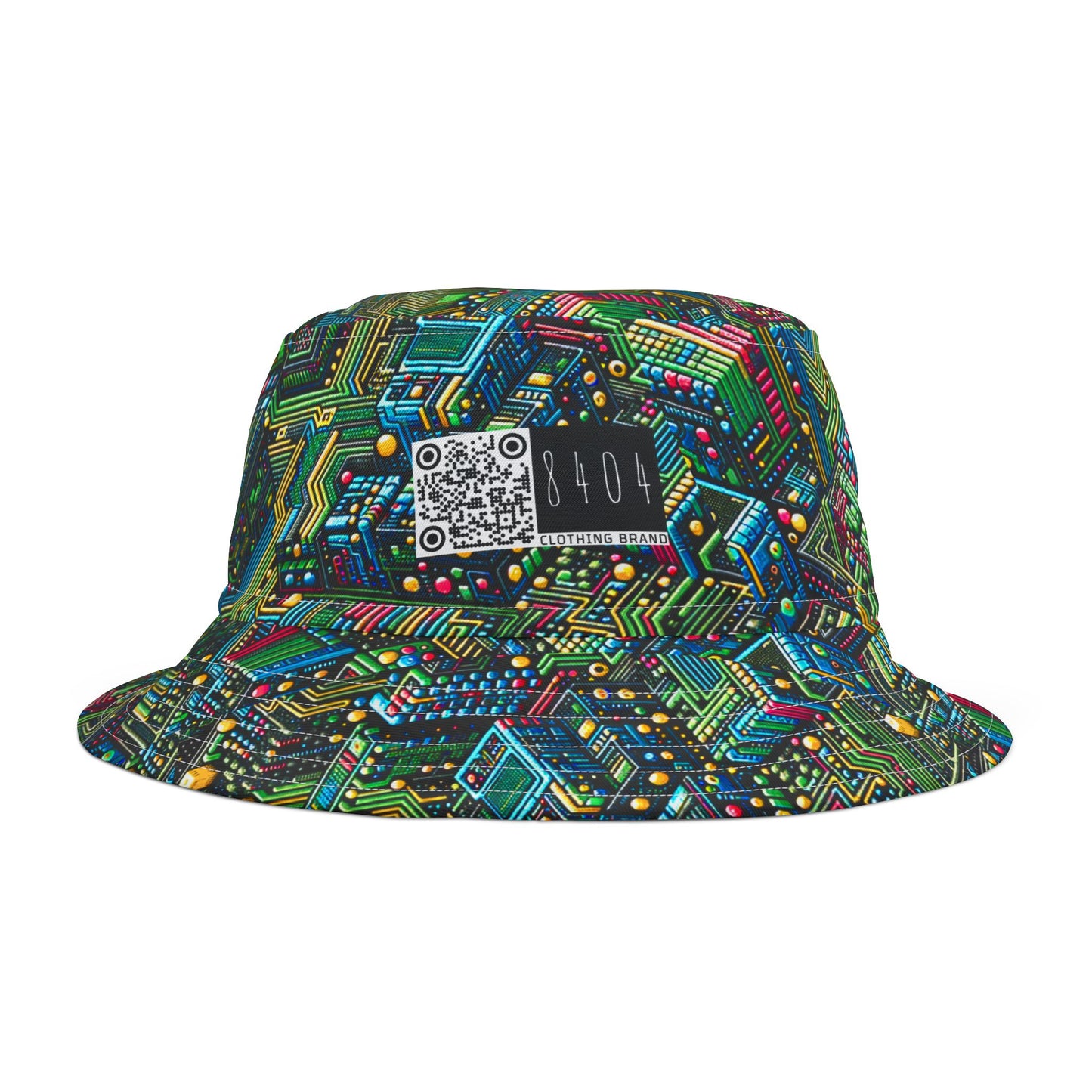 Digital Nomad Chic Cyberpunk Tech Bucket Hat - 8404 Design-56