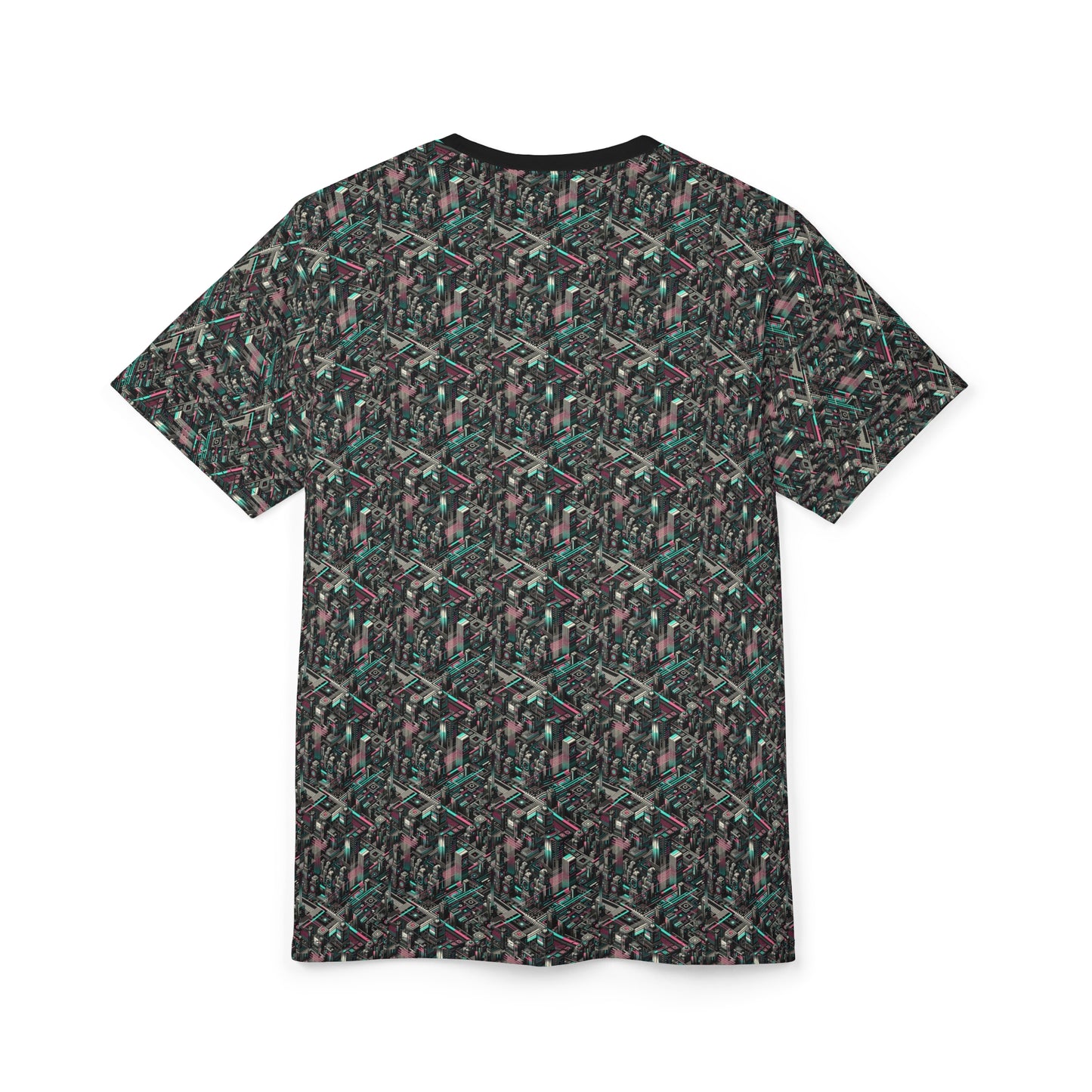 Digital Dreamland Tech-Inspired Streetwear Unisex Cut & Sew Tee - 8404 Design-51