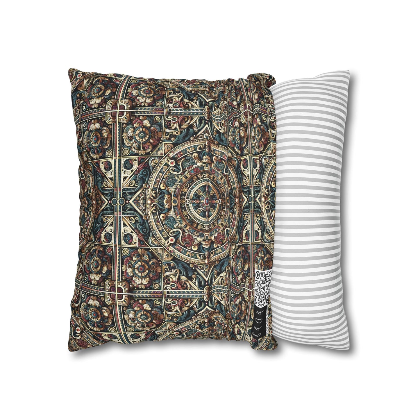 Urban Renaissance Historical Fusion With Street Edge Spun Polyester Square Pillowcase - 8404 Design-57