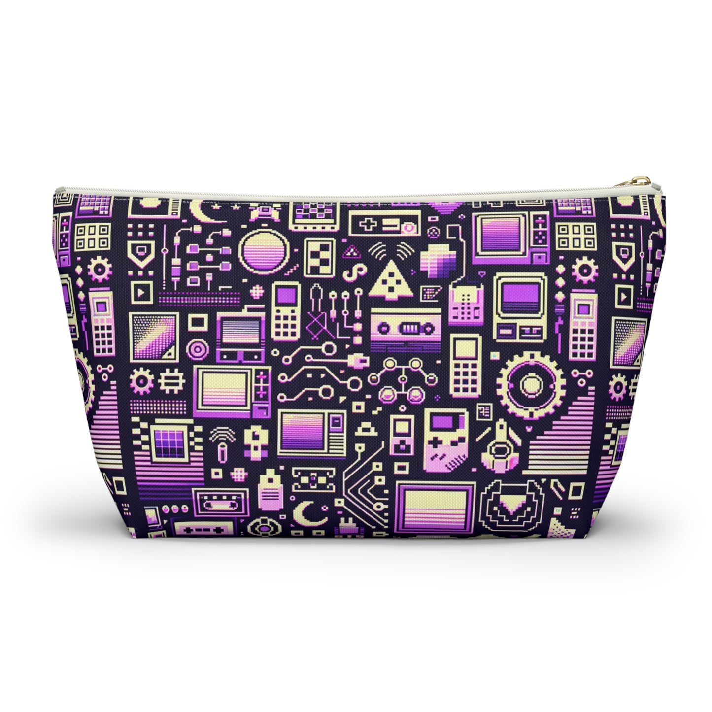 Digital Nostalgia Remix Modern Vintage Fusion Accessory Pouch W T-Bottom - 8404 Design-54