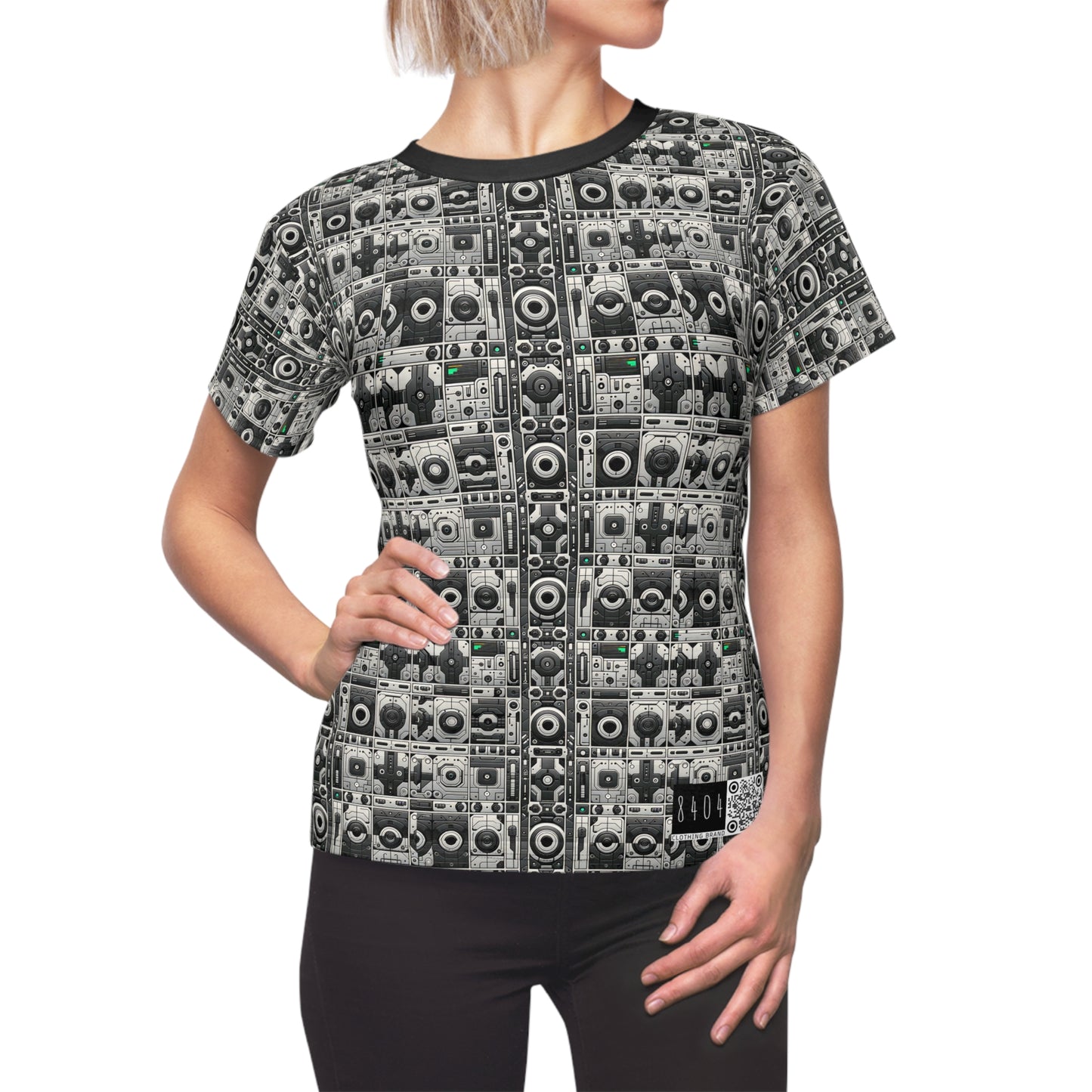 Tech Utility Aesthetics Tech-Forward Minimalism Women's Cut & Sew Tee - 8404 Design-60