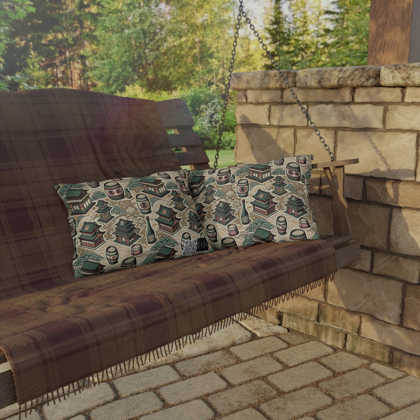 Cultural Artisanal Fusion Contemporary Cultural Elegance Outdoor Pillow - 8404 Design-68