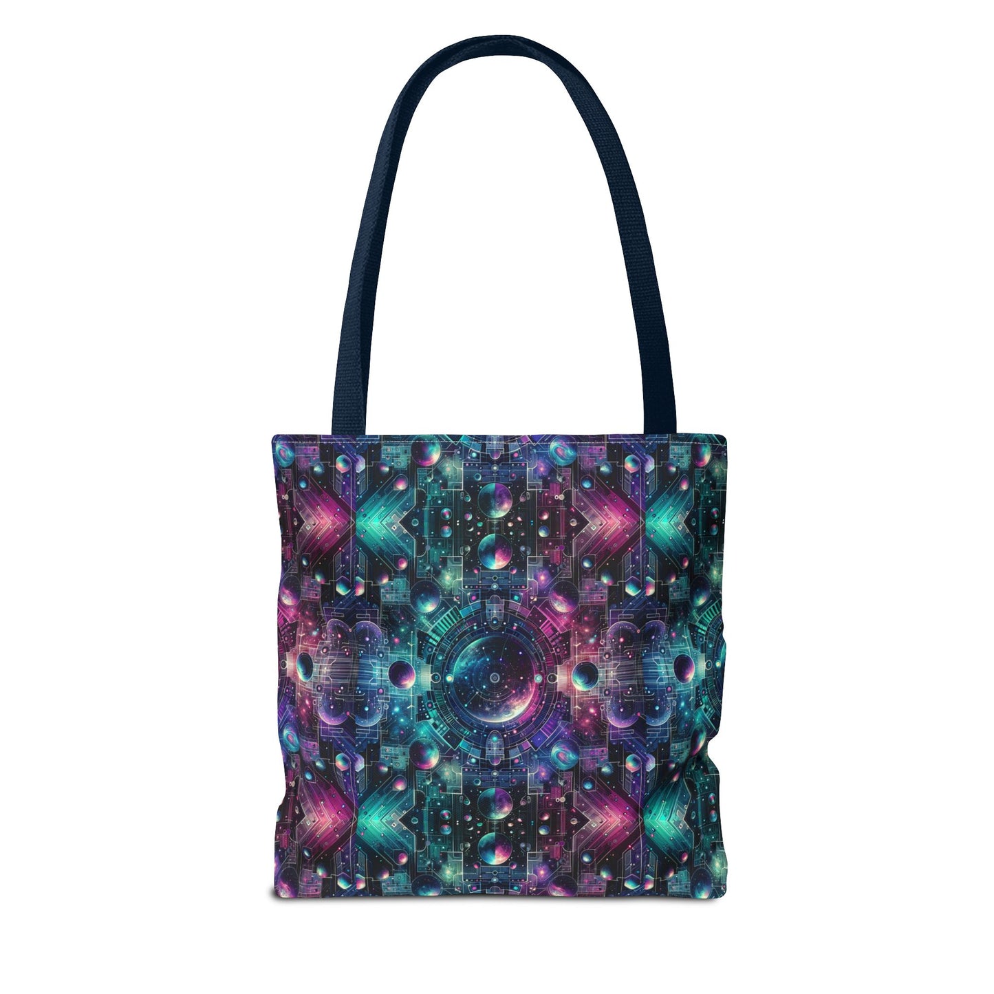 Galactic Hues Tech-Forward Cosmic Fusion Tote Bag - 8404 Design-59