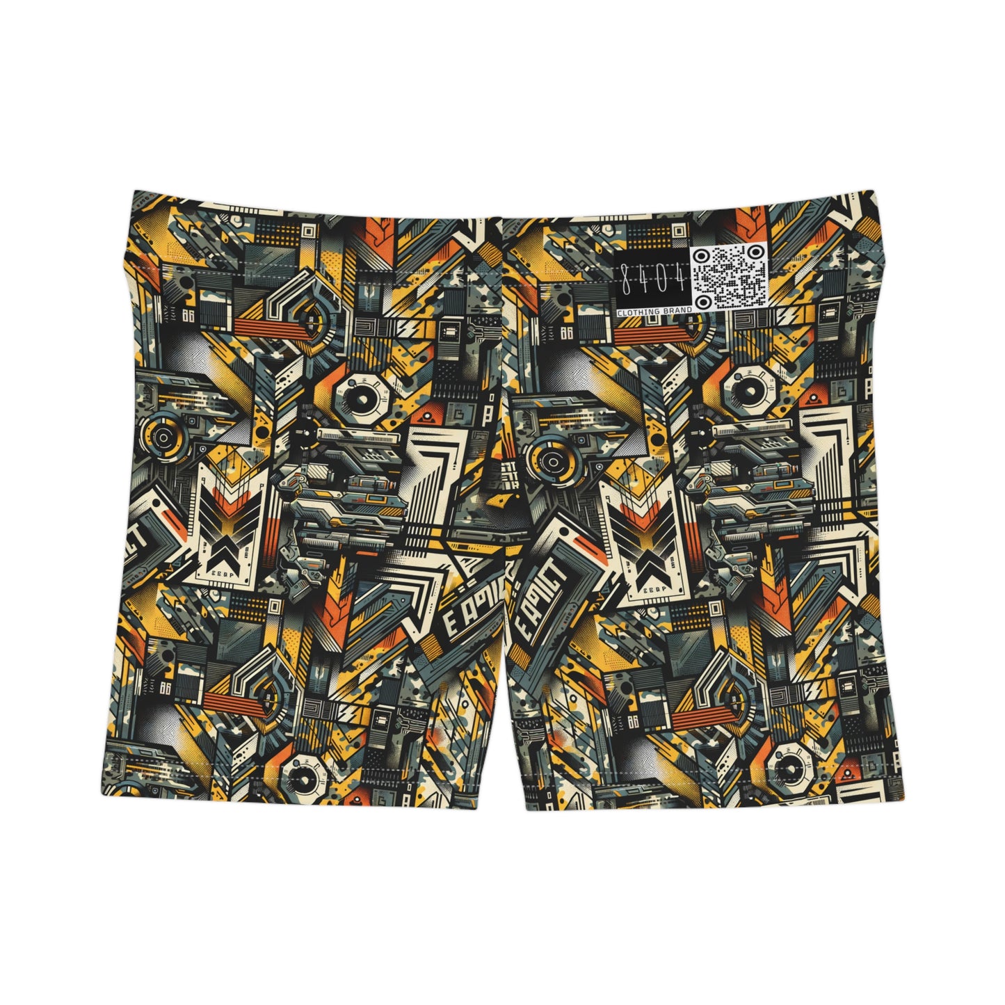 Digital Punk Futuristic Grunge Women's Shorts - 8404 Design-49