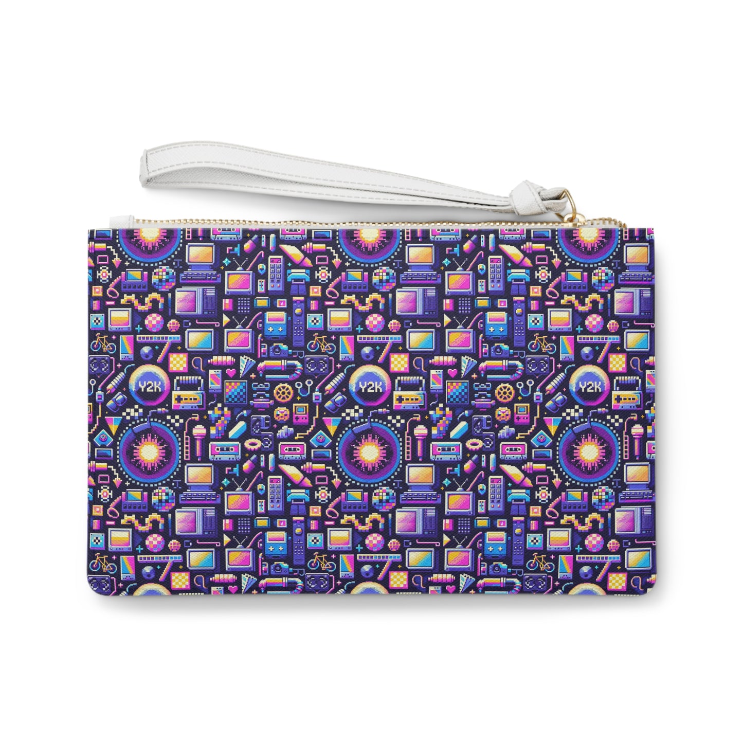 Digital Nostalgia Modern Retro Fusion Clutch Bag - 8404 Design-64