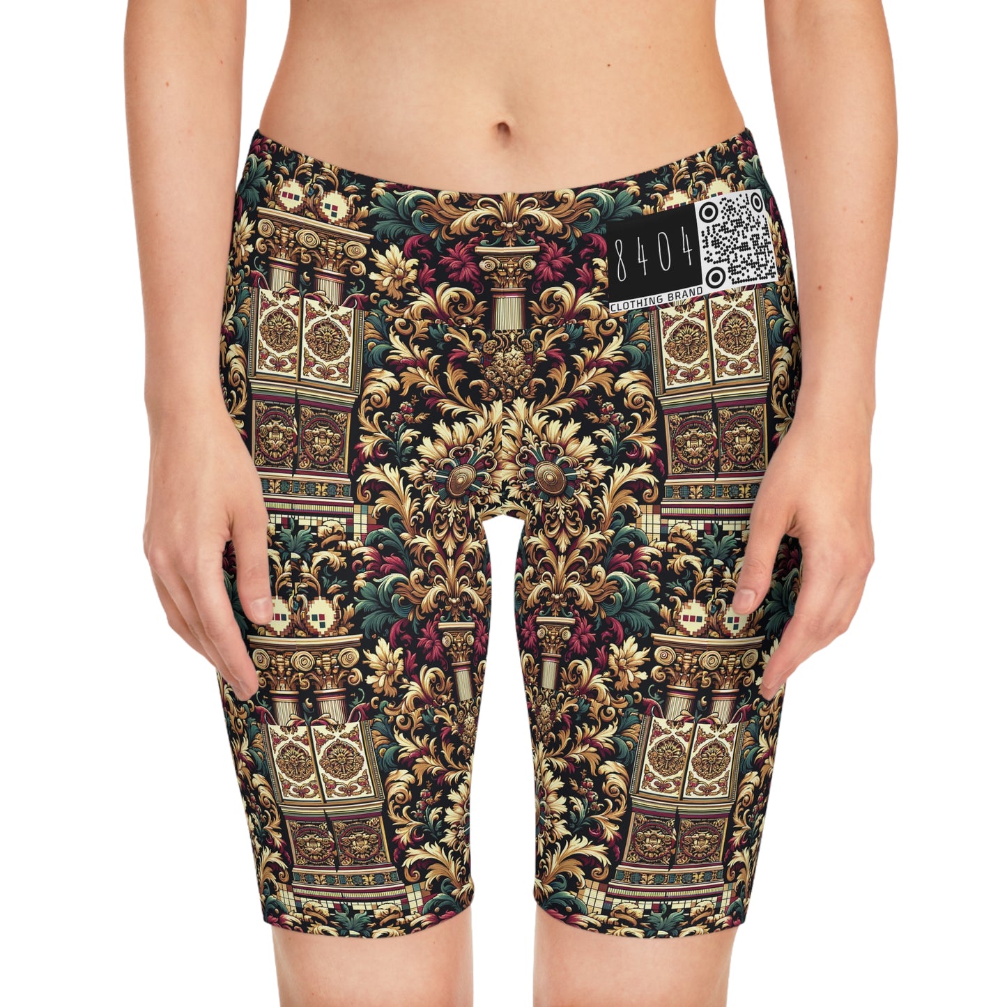Digital Renaissance Modern Baroque Fusion Women's Bike Shorts - 8404 Design-57