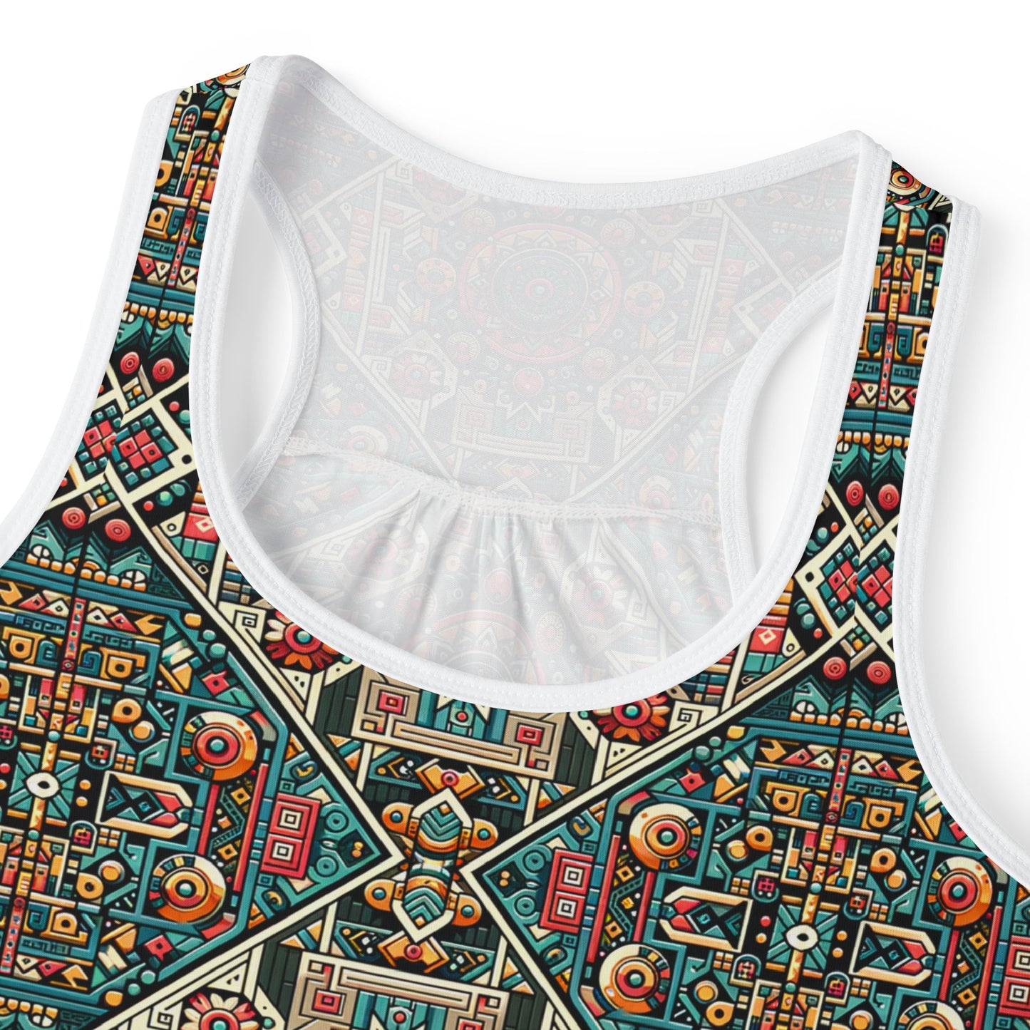 Cultural Fusion Tech Blend of Cultural Heritage With Tech-Inspired Elements Women's Tank Top - 8404 Design-74