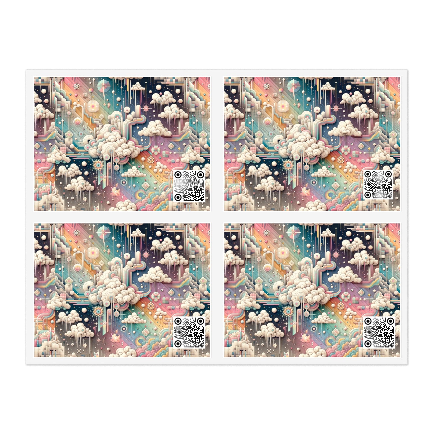 Digital Dreamland Whimsical and Nostalgic Streetwear With a Digital Twist Sticker Sheets - 8404 Design-52