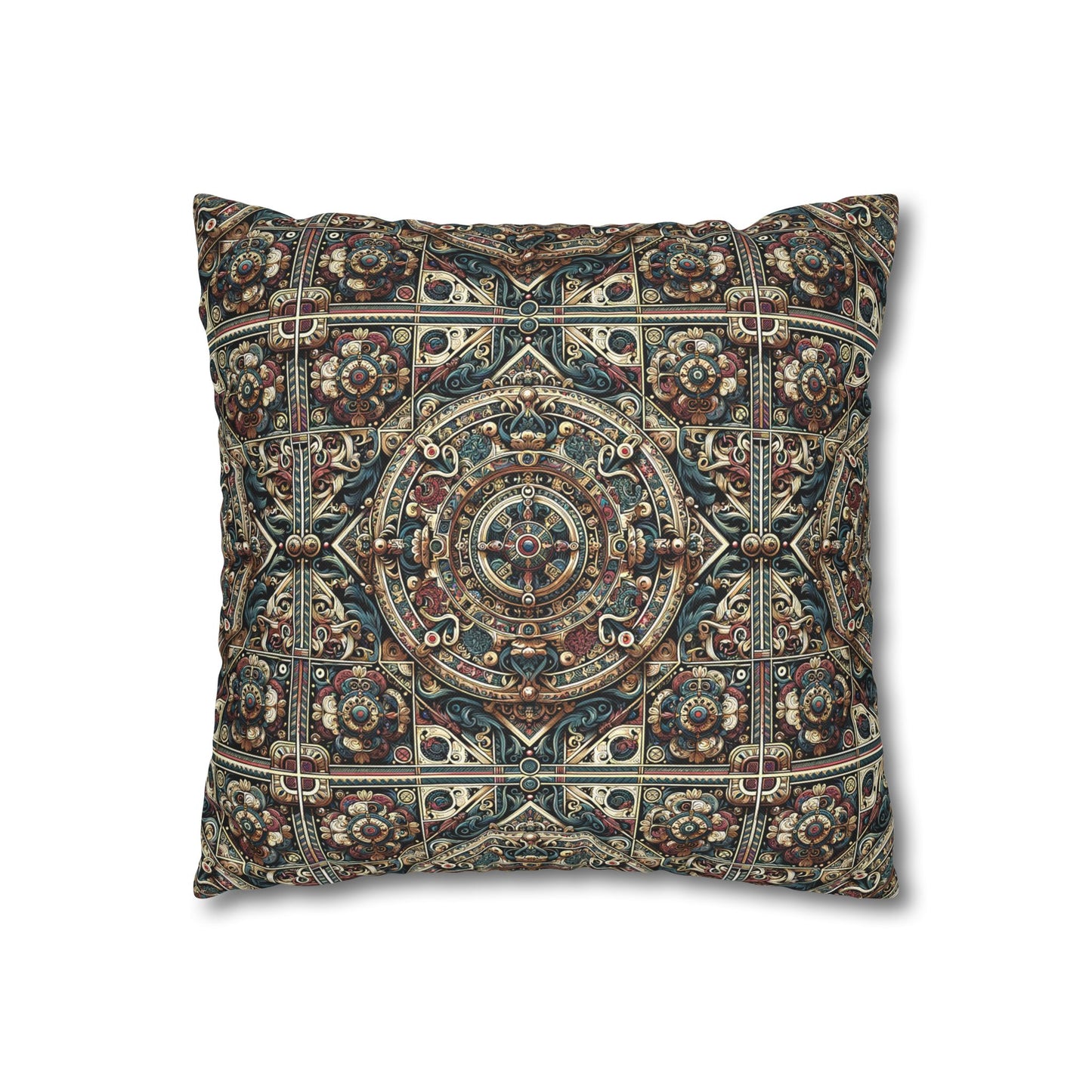 Urban Renaissance Historical Fusion With Street Edge Spun Polyester Square Pillowcase - 8404 Design-57