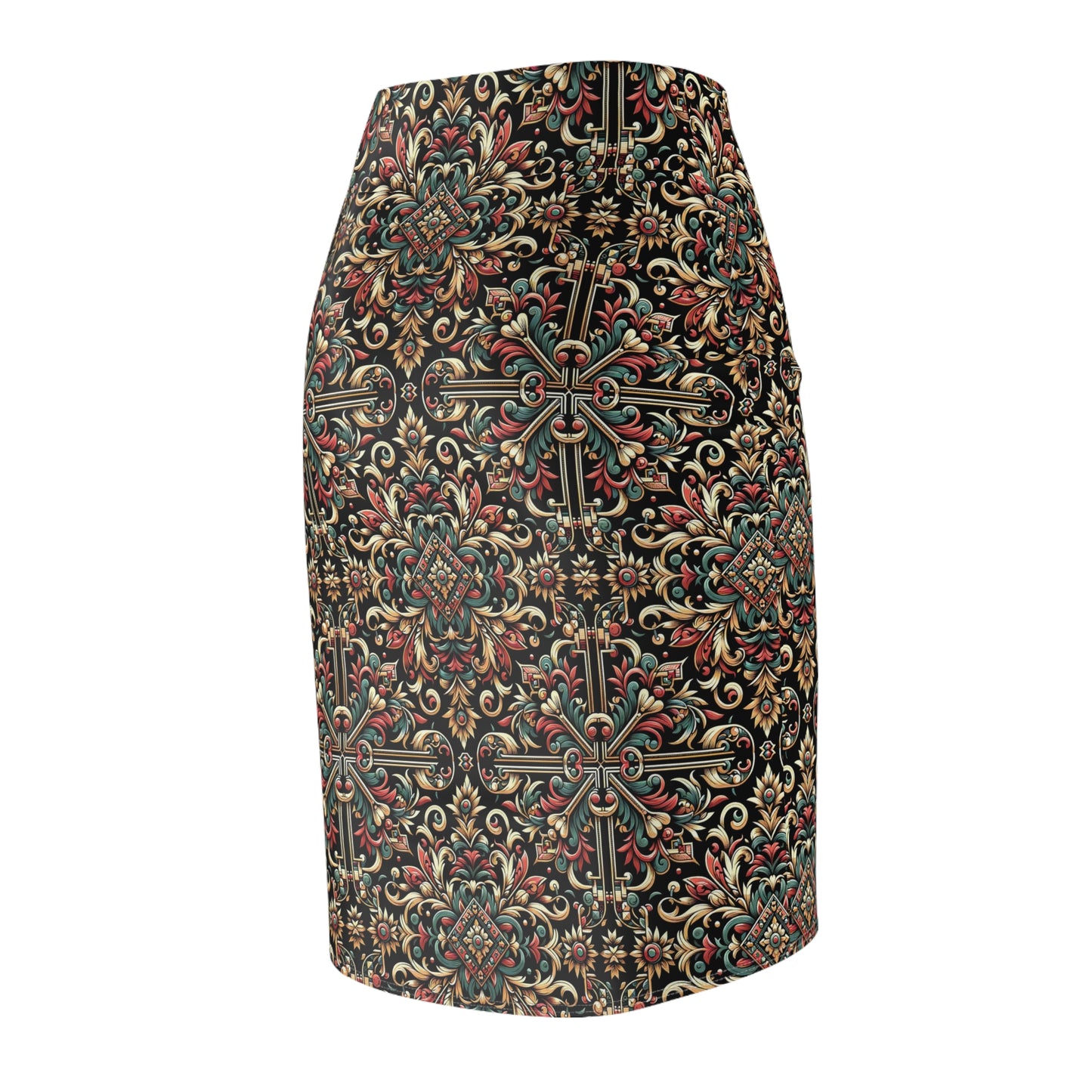 Streetwear Renaissance Artistic Clash of Old and New Women's Pencil Skirt - 8404 Design-46
