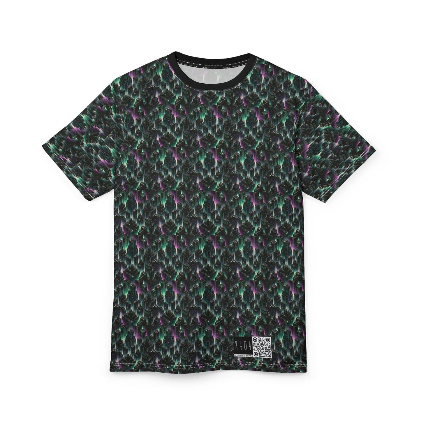Tech Noir Aesthetics Tech-Forward Urban Dystopia Unisex Cut & Sew Tee - 8404 Design-44