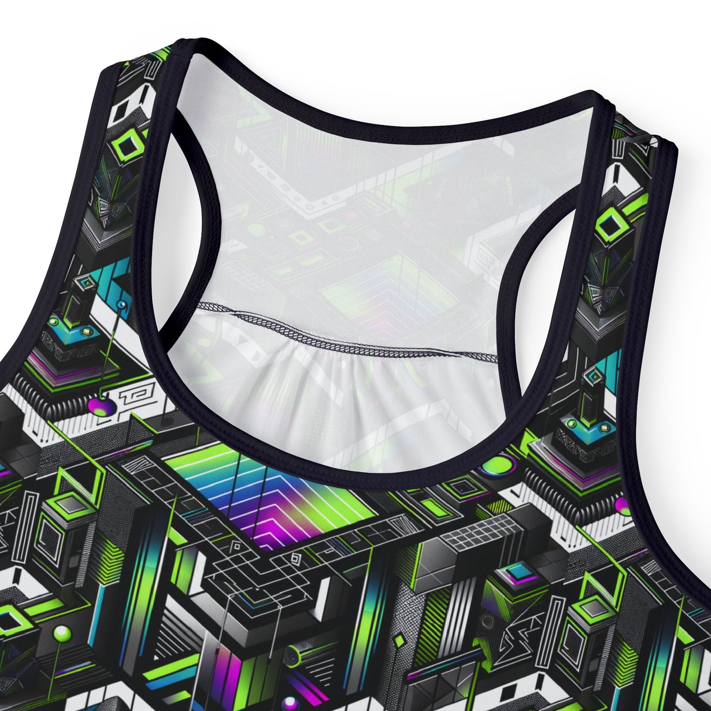 Retro Futurism Graphics Tech-Forward Streetwear Women's Tank Top - 8404 Design-52