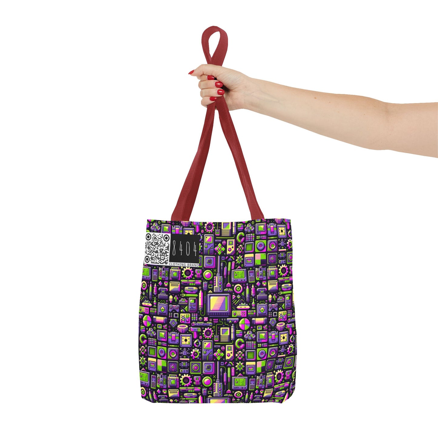 Digital Nostalgia Remix Modern Vintage Fusion Tote Bag - 8404 Design-67