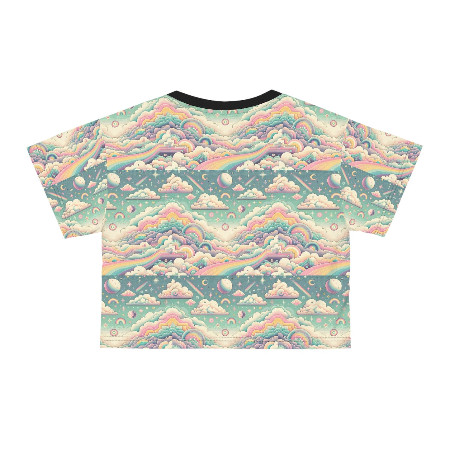 Digital Dreamland Whimsical and Nostalgic Streetwear With a Digital Twist Crop Tee - 8404 Design-65