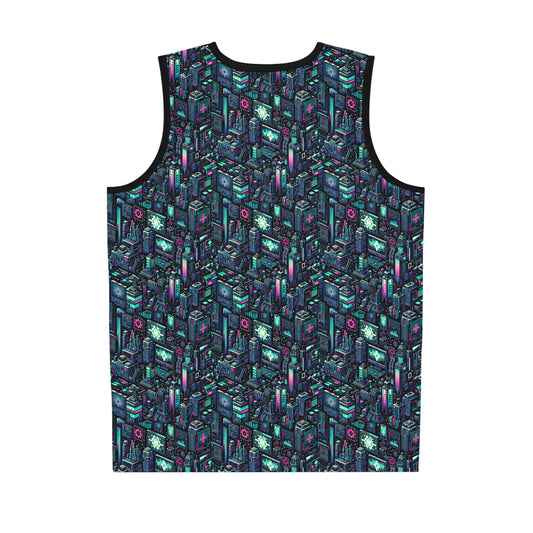 Digital Rebellion Tech-Inspired Streetwear Basketball Jersey - 8404 Design-58