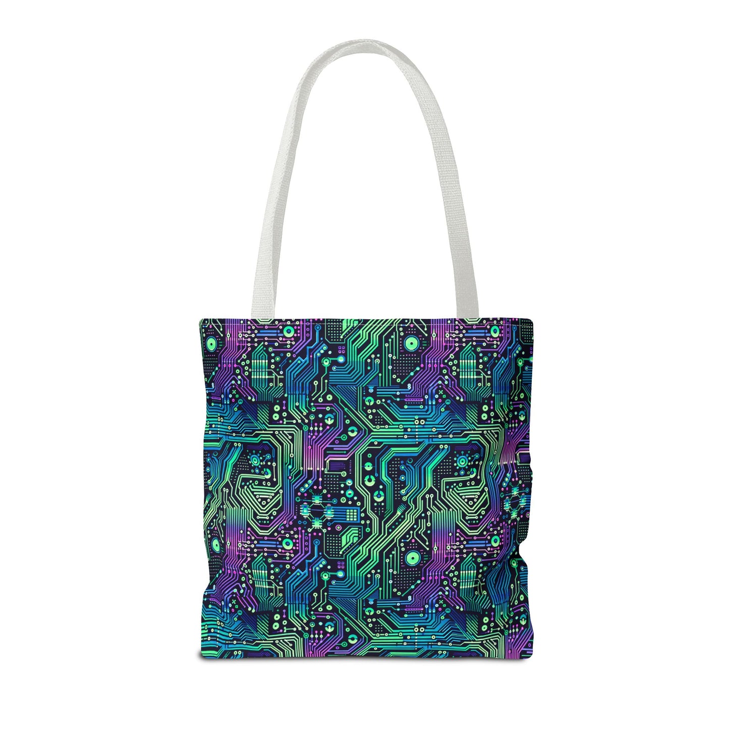 Tech-Infused Neon Tech-Forward Streetwear Tote Bag - 8404 Design-66