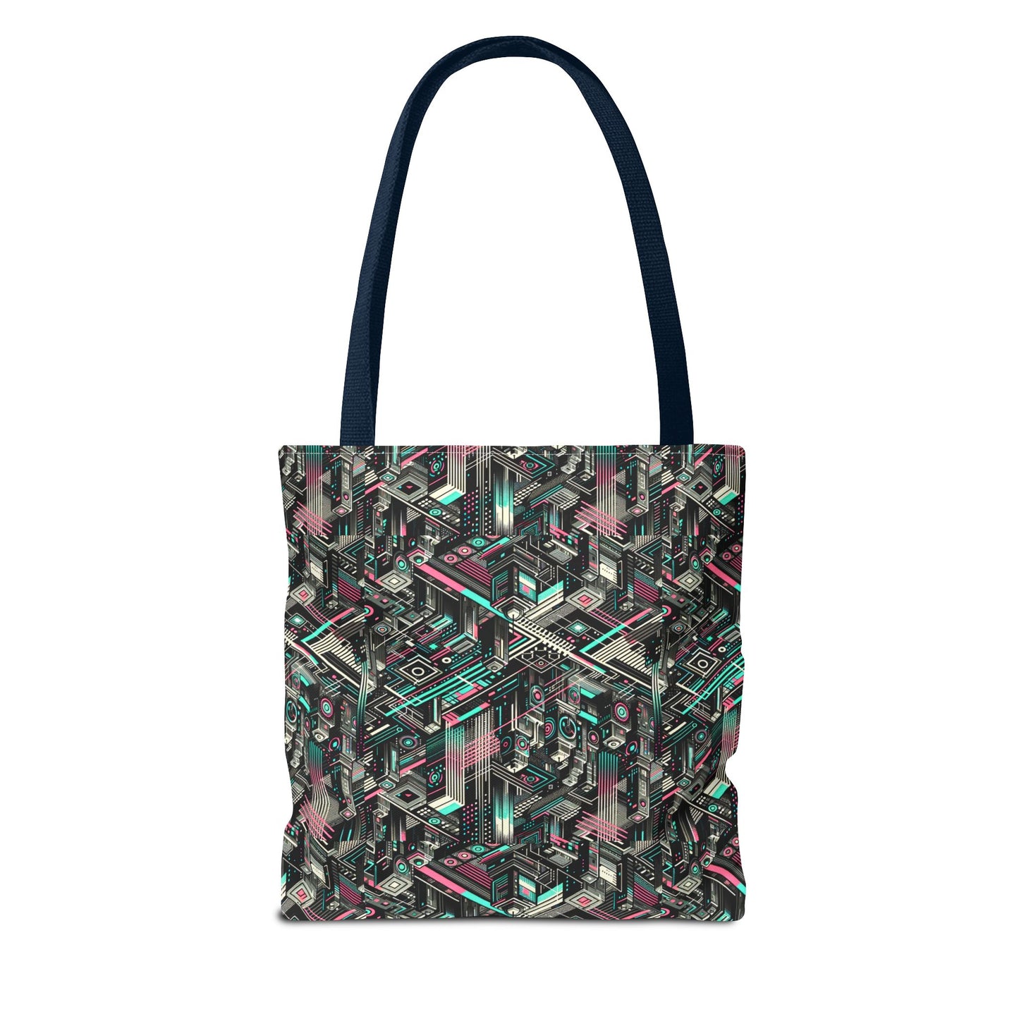 Digital Dreamland Tech-Inspired Streetwear Tote Bag - 8404 Design-51