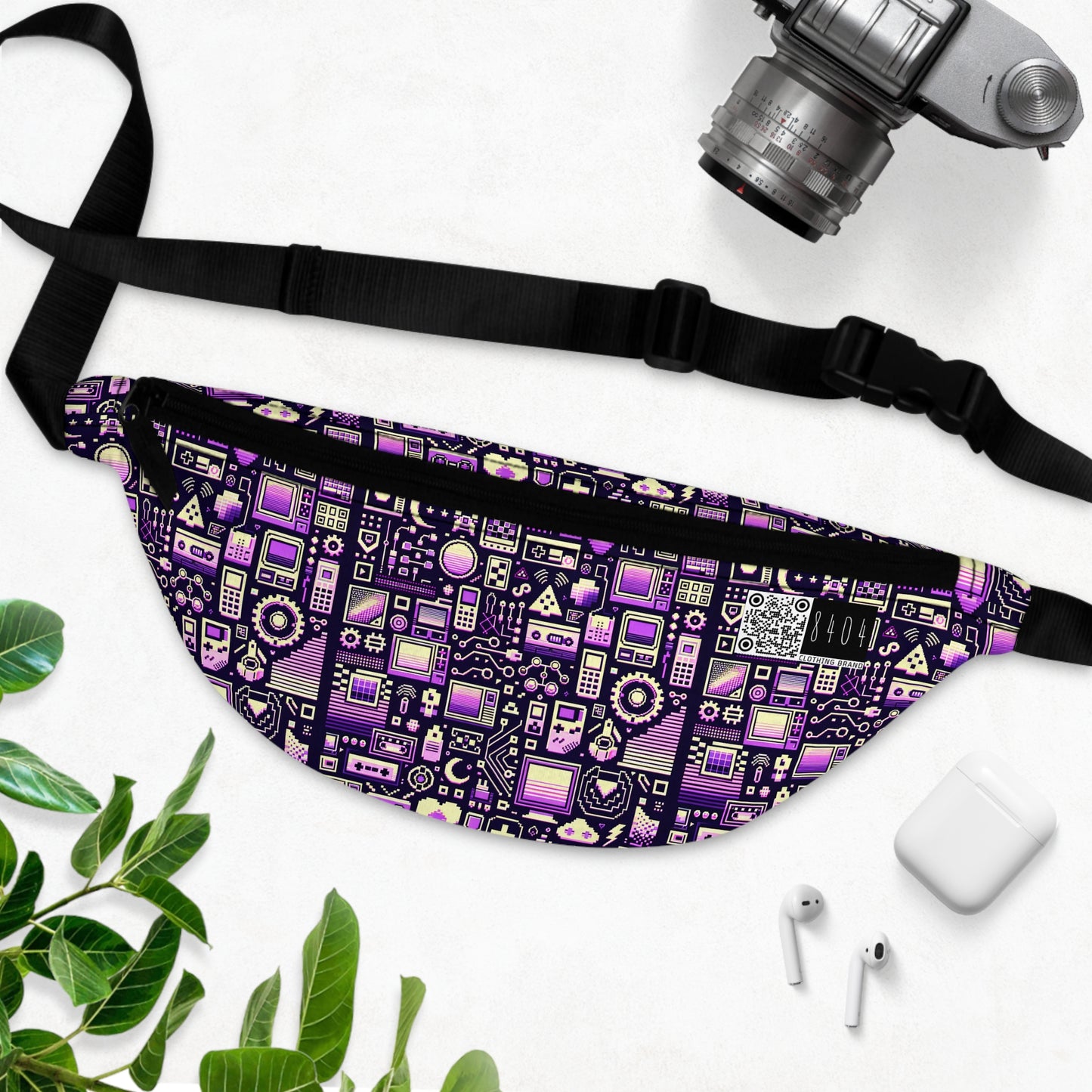 Digital Nostalgia Remix Modern Vintage Fusion Fanny Pack - 8404 Design-54