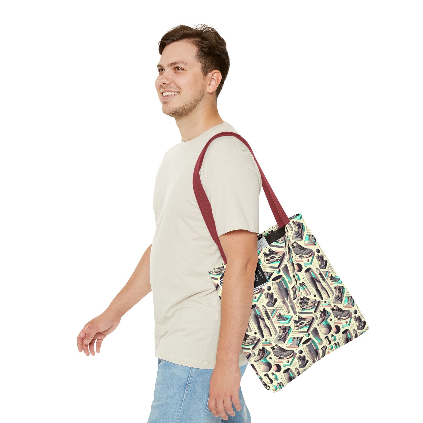 Tech-Infused Athleisure Futuristic Athletic Tech Tote Bag - 8404 Design-44