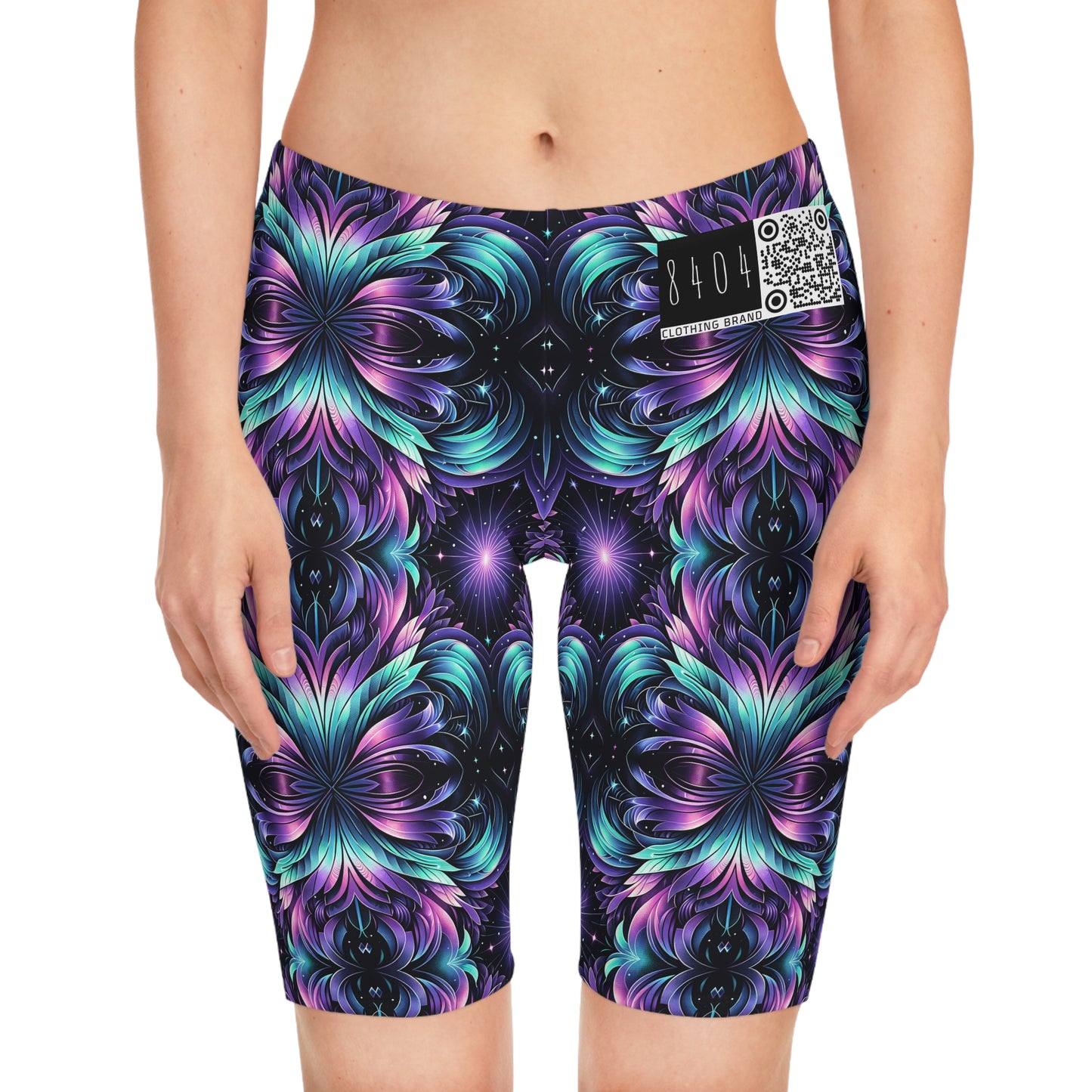 Iridescent Dream Futuristic Tech Women's Bike Shorts - 8404 Design-60