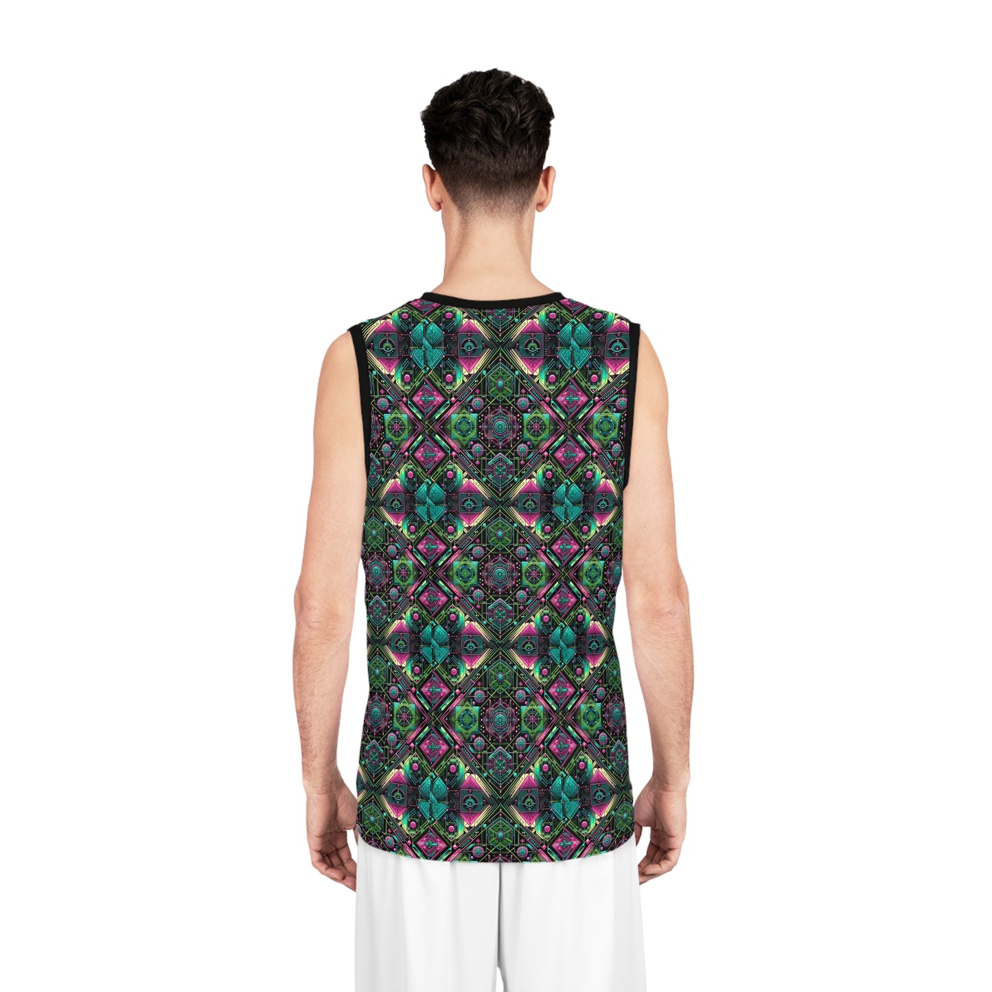 Tech-Infused Graphics Tech-Forward Streetwear Basketball Jersey - 8404 Design-45