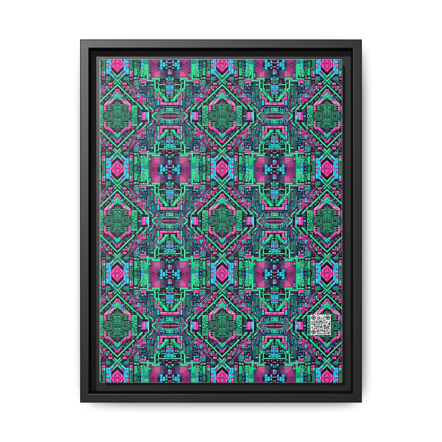 Digital Glitch Vibes Tech-Inspired Streetwear Matte Canvas, Framed (multi-Color) - 8404 Design-71 A