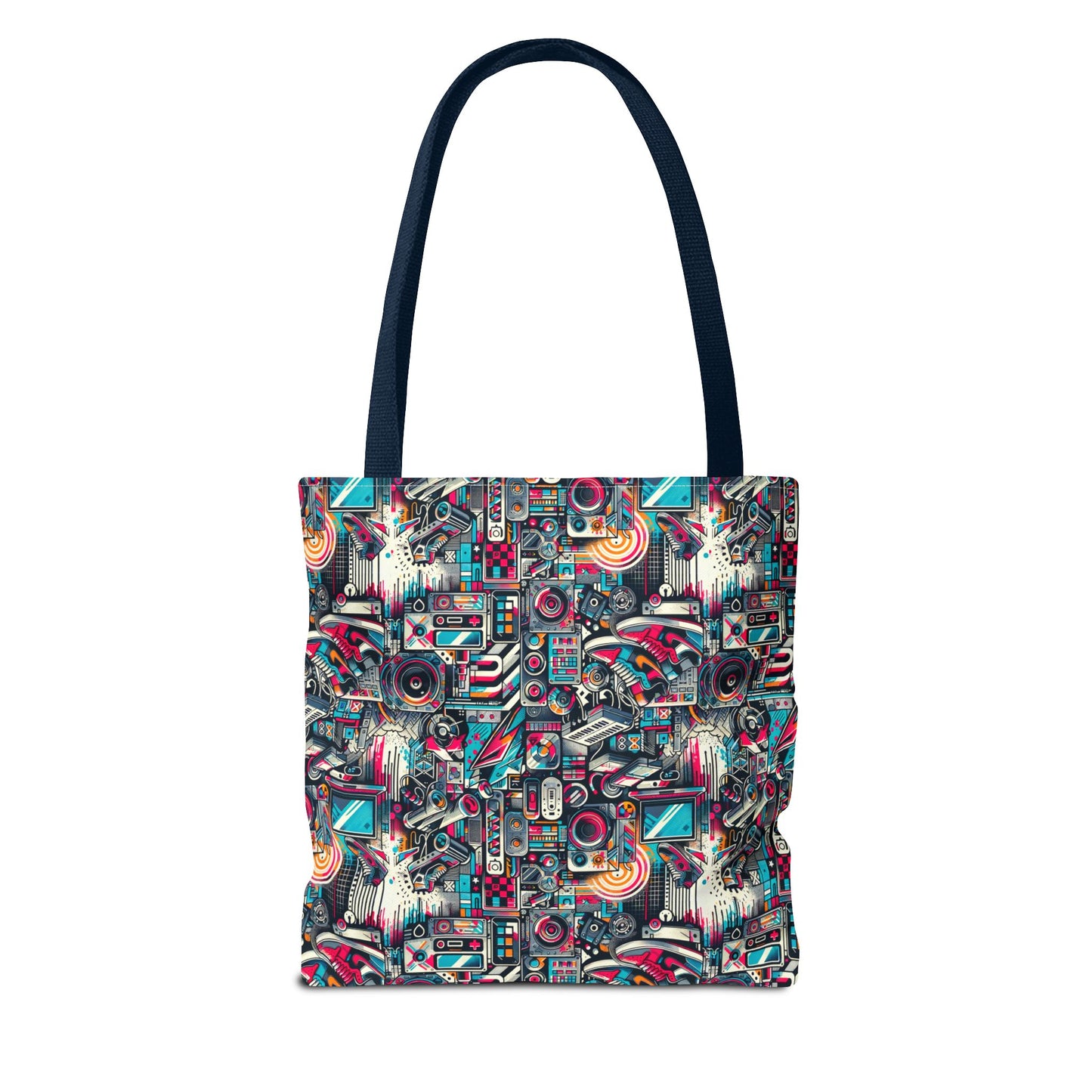Urban Graffiti Fusion Eclectic Street Art Meets Modern Tech Culture Tote Bag - 8404 Design-50