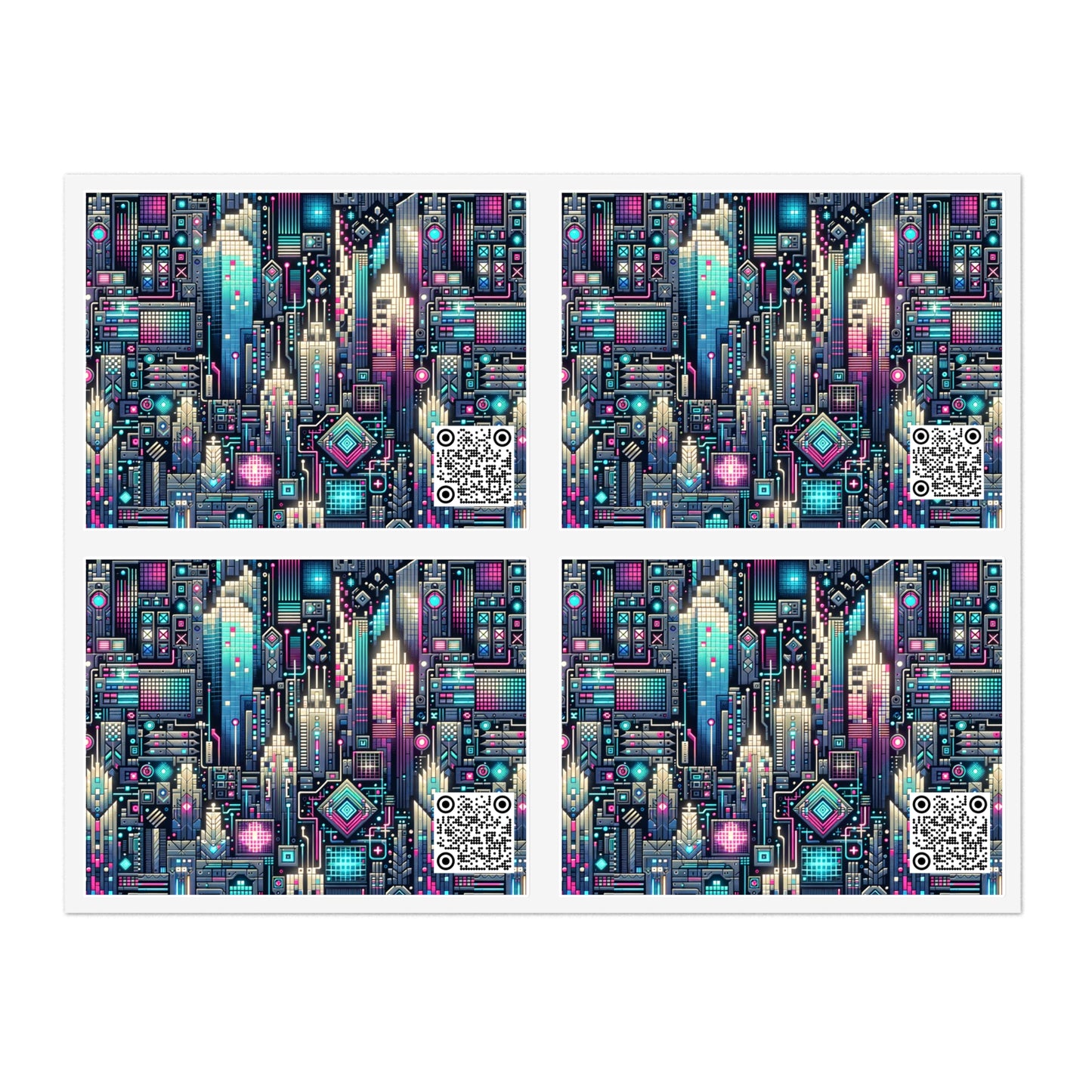 Digital Renaissance Tech-Forward Maximalism Sticker Sheets - 8404 Design-56
