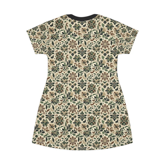 Streetwear Sustainability Environmentally Conscious Streetwear with a Natural Aesthetic T-shirt Dress - 8404 Design-56