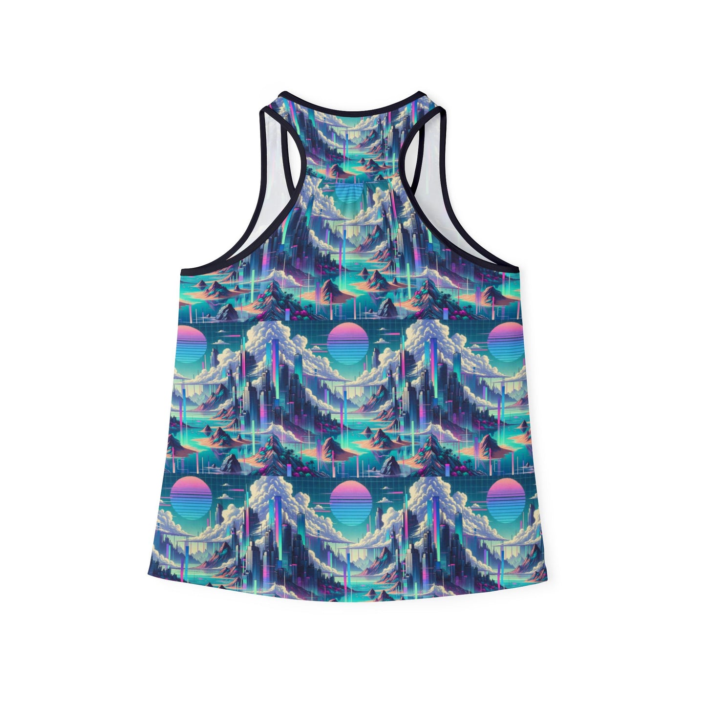 Digital Dreamscapes Digitally-Inspired Streetwear With a Dreamy, Surreal Twist Women's Tank Top - 8404 Design-53