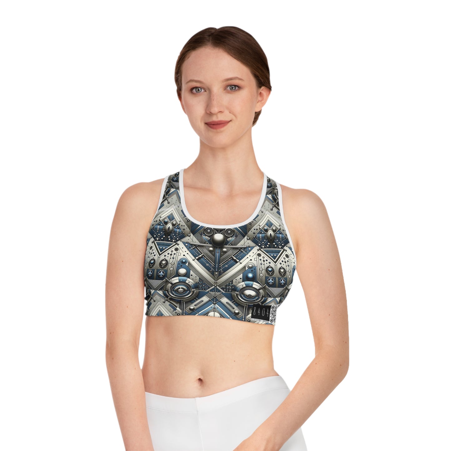 Tech Utility Fusion Tech-Forward Utility With a Futuristic Edge Sports Bra - 8404 Design-63