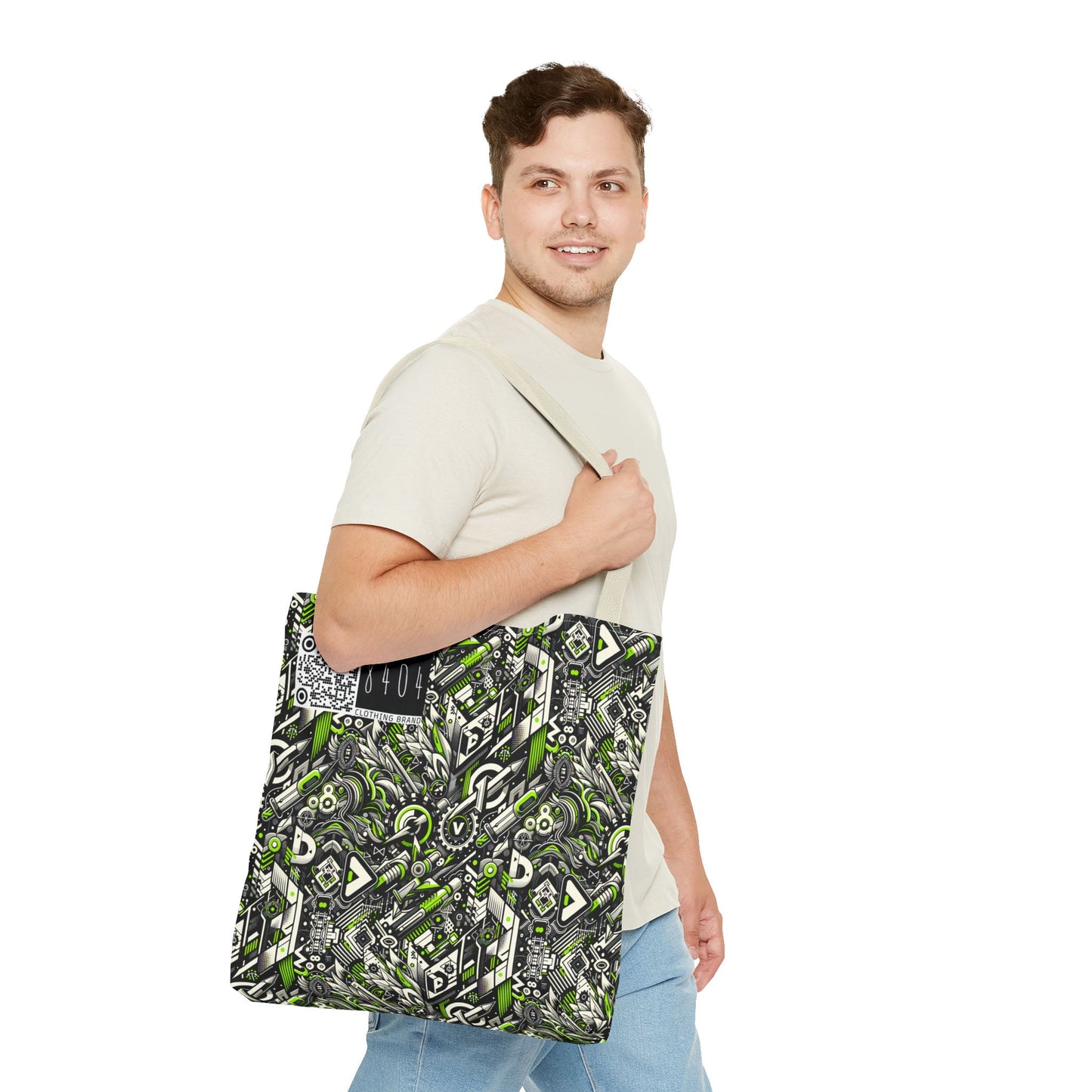 Graffiti Tech Fusion Bold Streetwear Fusion Tote Bag - 8404 Design-59