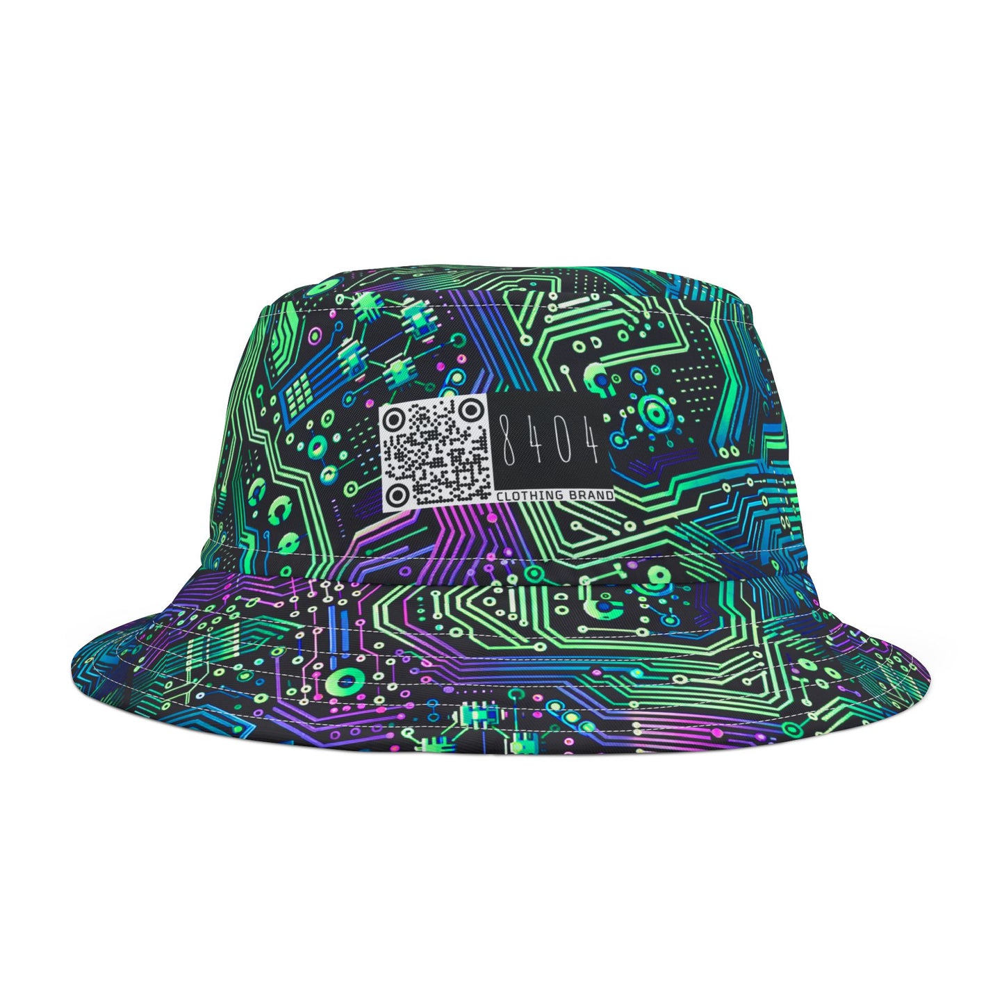 Tech-Infused Neon Tech-Forward Streetwear Bucket Hat - 8404 Design-66