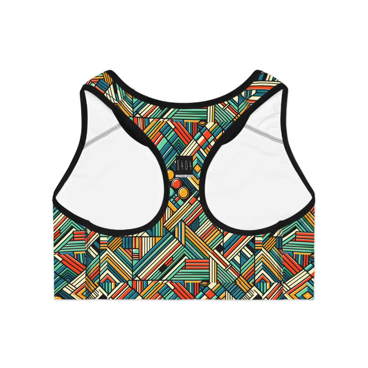 Abstract Graphic Art Modern Artistic Expression Sports Bra - 8404 Design-67