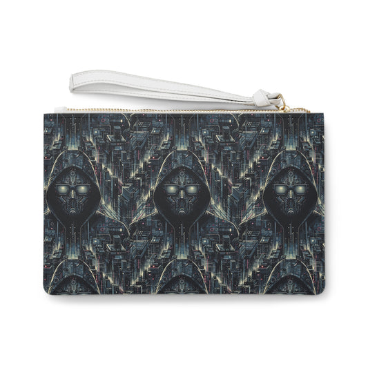 Tech Noir Aesthetics Sleek Tech Streetwear Clutch Bag - 8404 Design-56