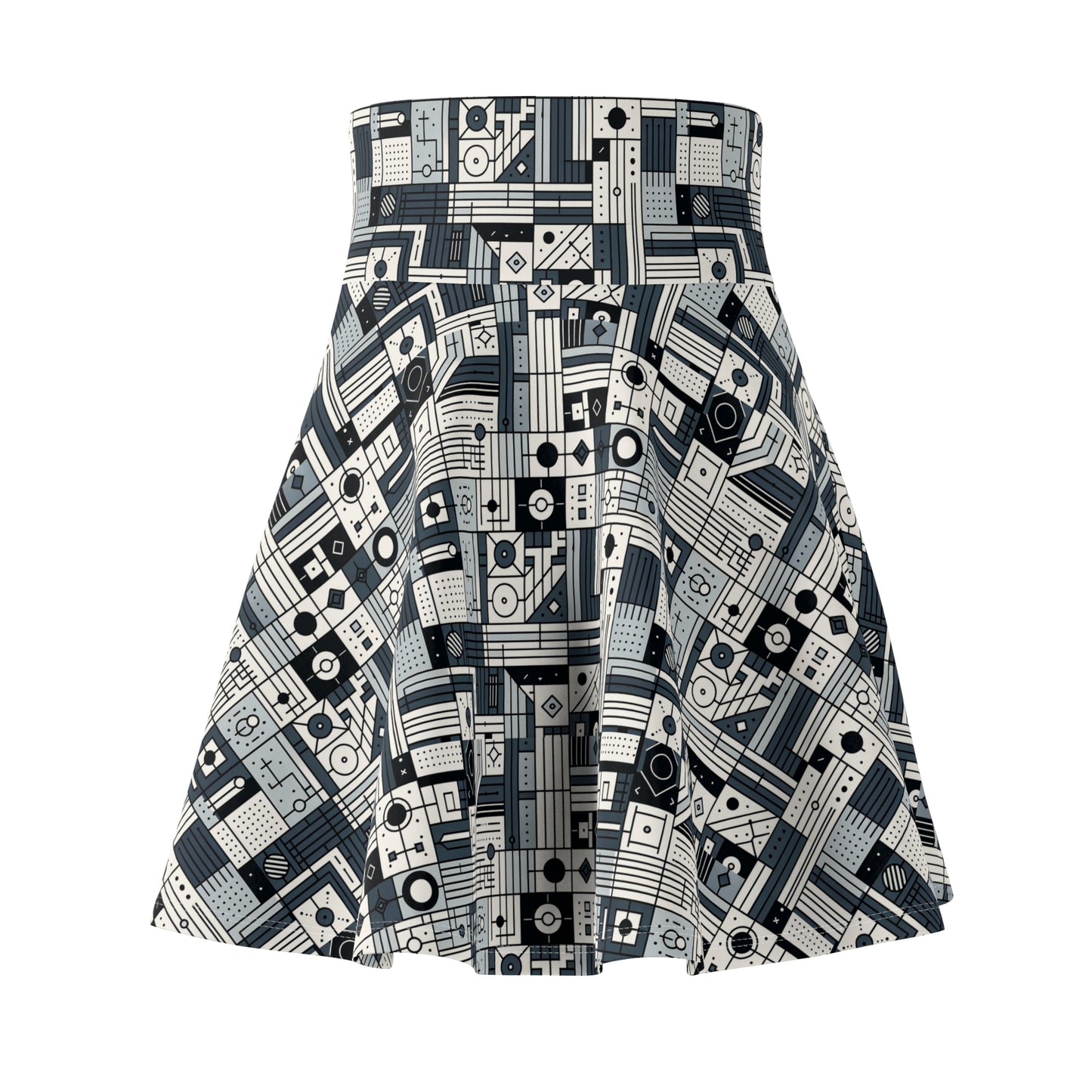 Digital Minimalism Minimalist Tech Women's Skater Skirt - 8404 Design-49