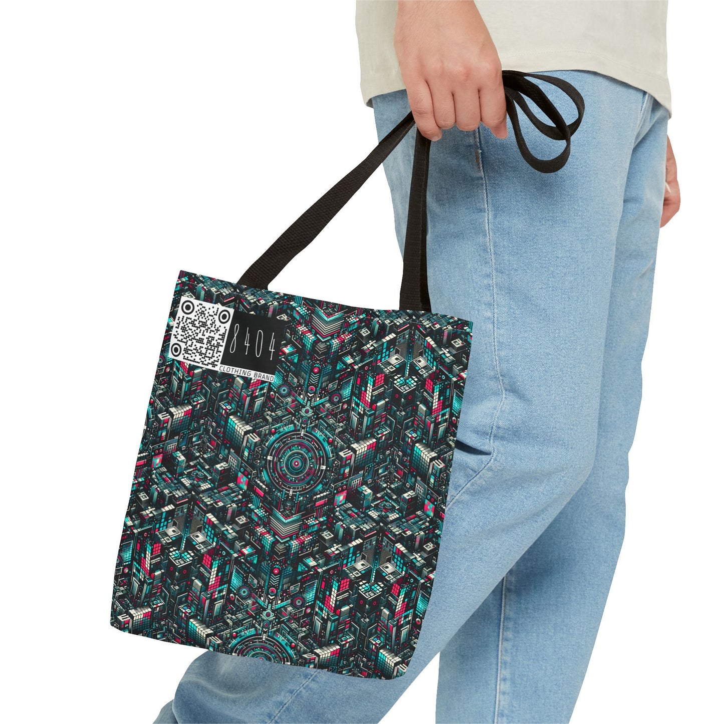 Digital Rebellion Tech-Inspired Streetwear Tote Bag - 8404 Design-54