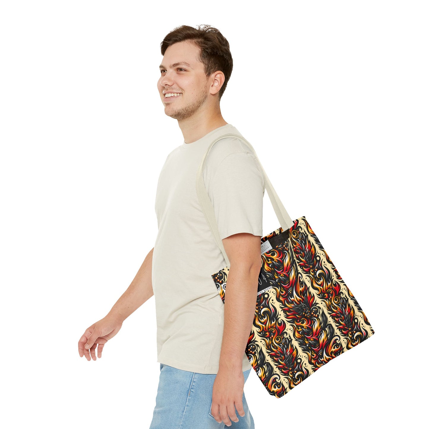Flame Graphics Maximalist Streetwear Tote Bag - 8404 Design-65