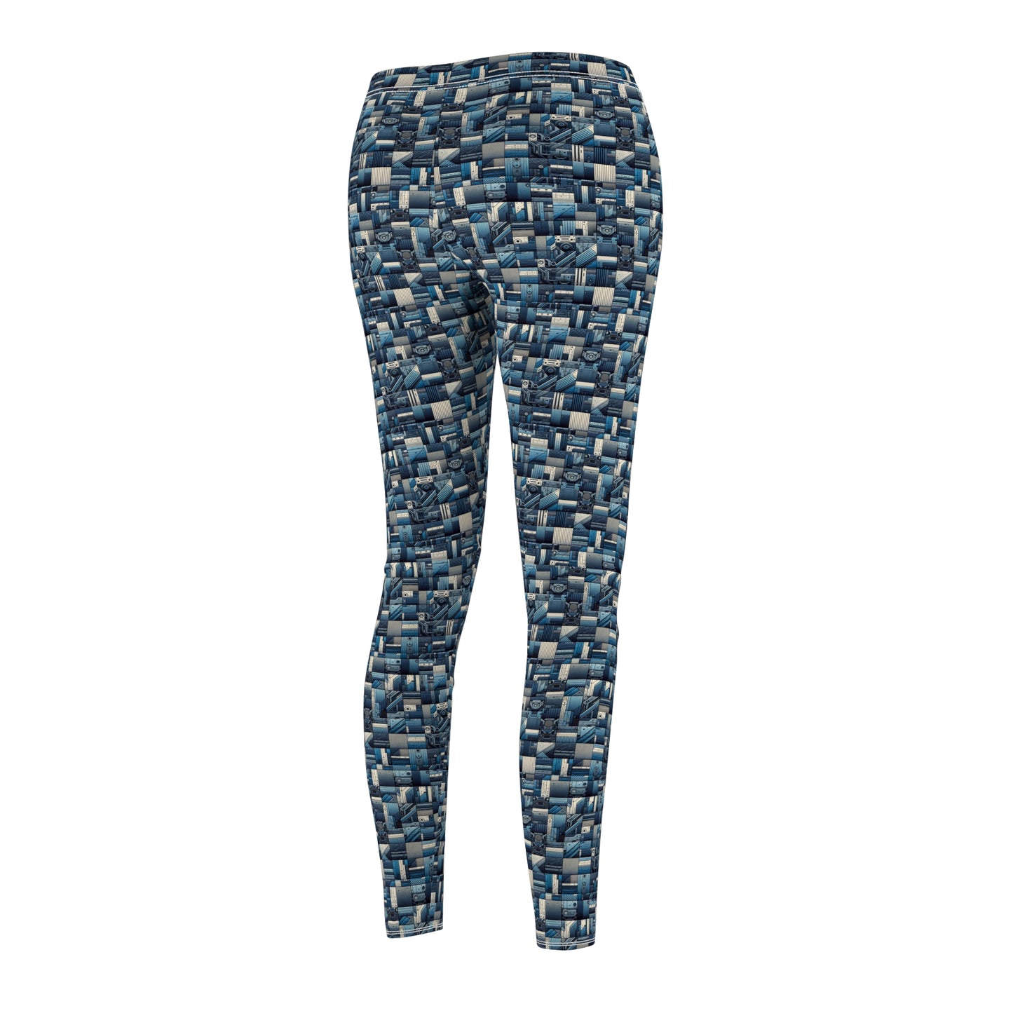 Tech-Inspired Utility Tech-Forward Streetwear With Utilitarian Edge Women's Cut & Sew Casual Leggings - 8404 Design-44