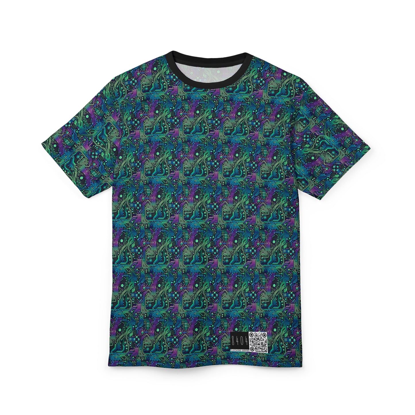 Tech-Infused Neon Tech-Forward Streetwear Unisex Cut & Sew Tee - 8404 Design-66