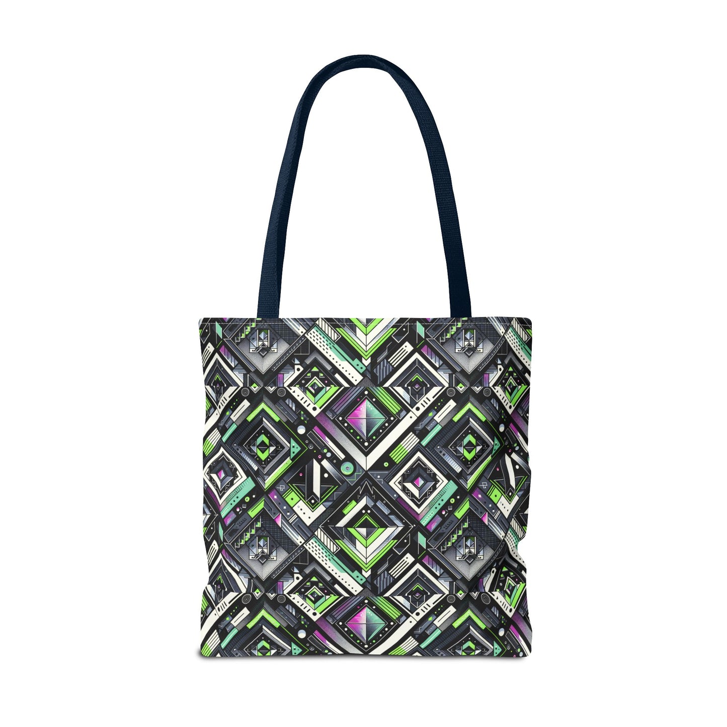 Retro Futurism Graphics Tech-Forward Streetwear Tote Bag - 8404 Design-48