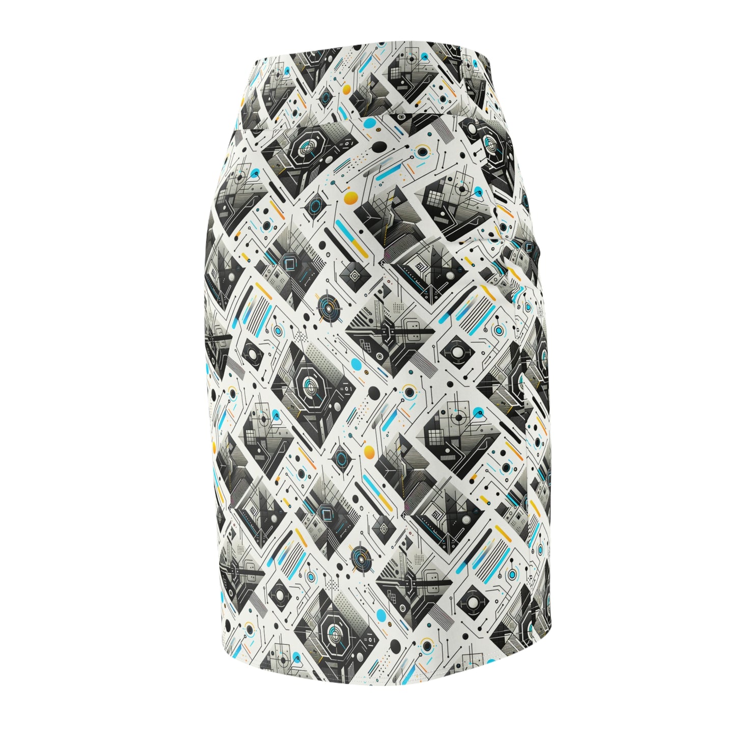 Tech Minimalism Minimalist Tech Women's Pencil Skirt - 8404 Design-47