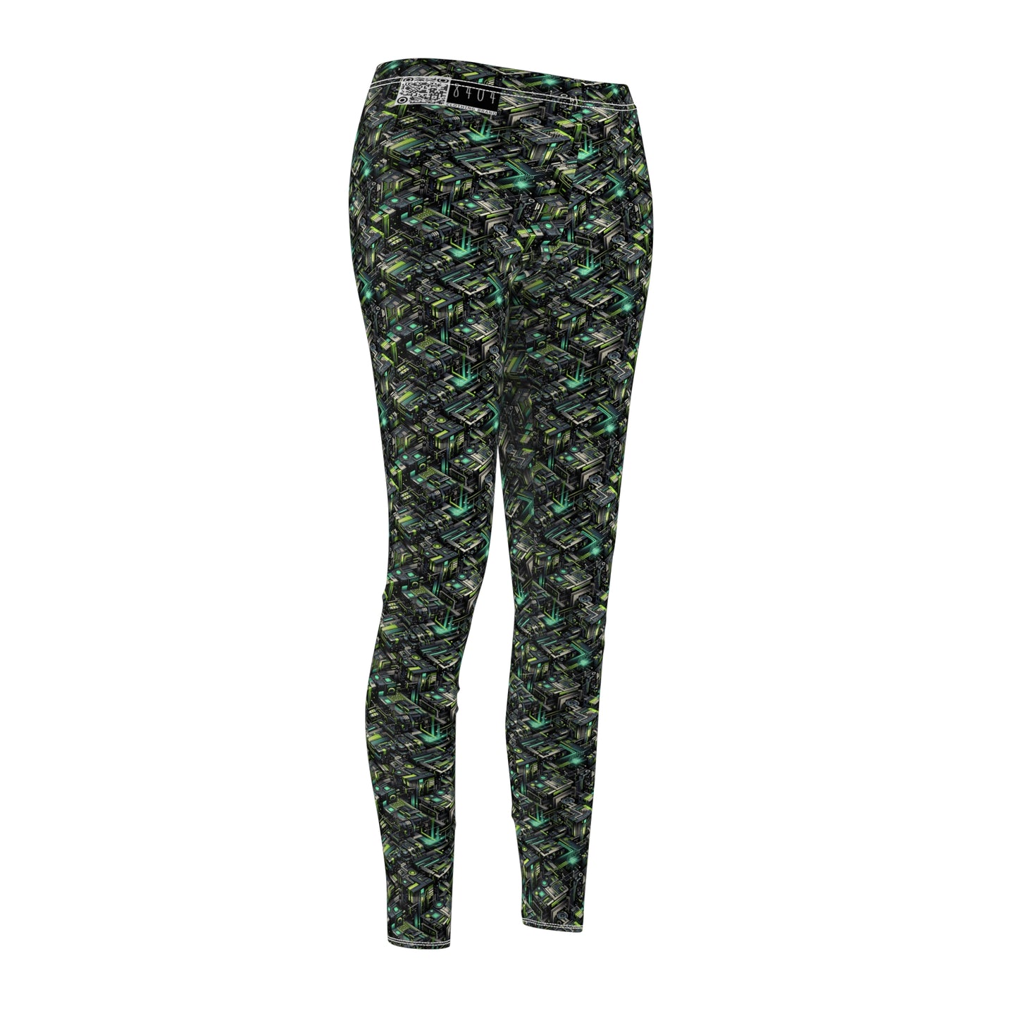Tech-Infused Graphics Tech-Forward Streetwear Women's Cut & Sew Casual Leggings - 8404 Design-47