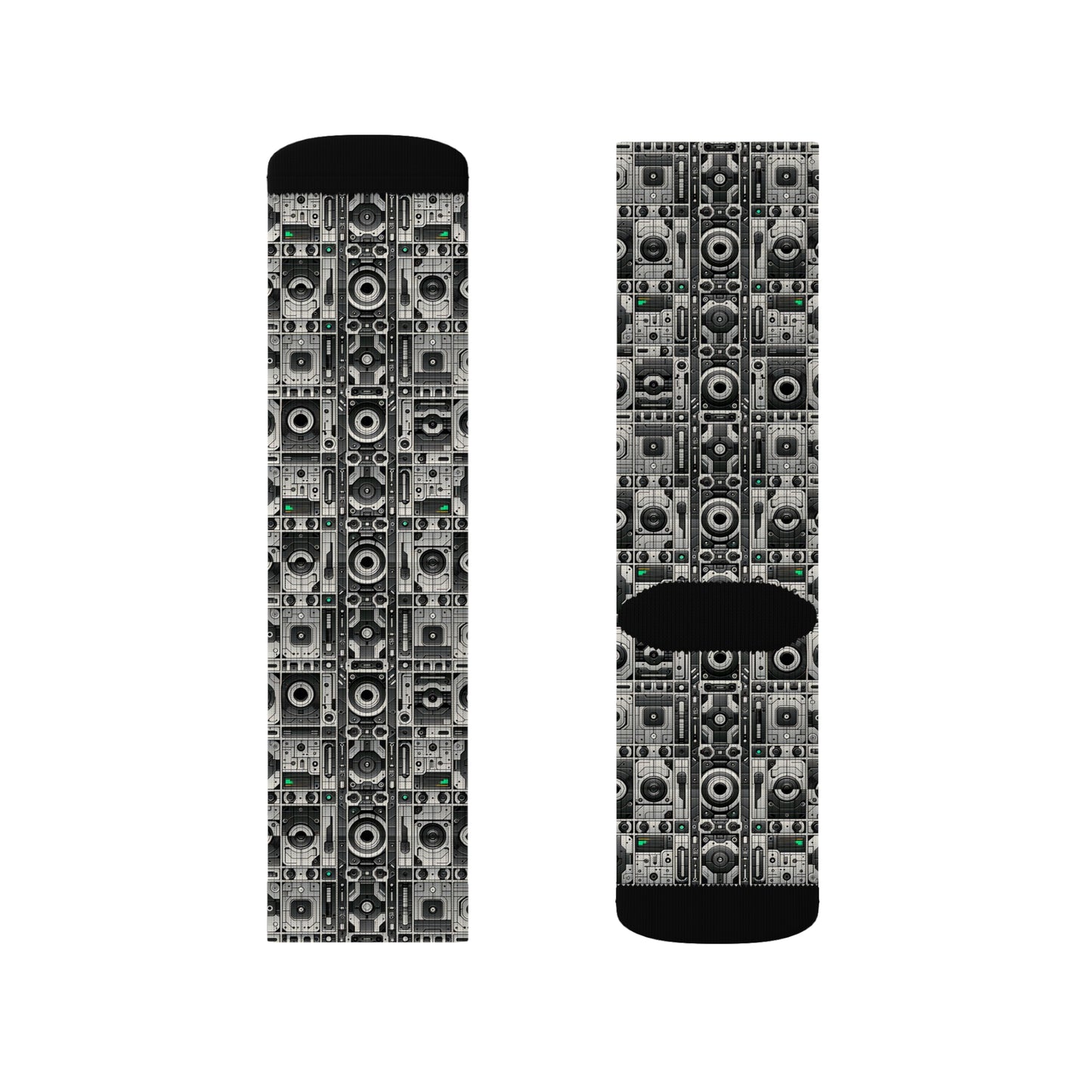 Tech Utility Aesthetics Tech-Forward Minimalism Sublimation Socks - 8404 Design-60