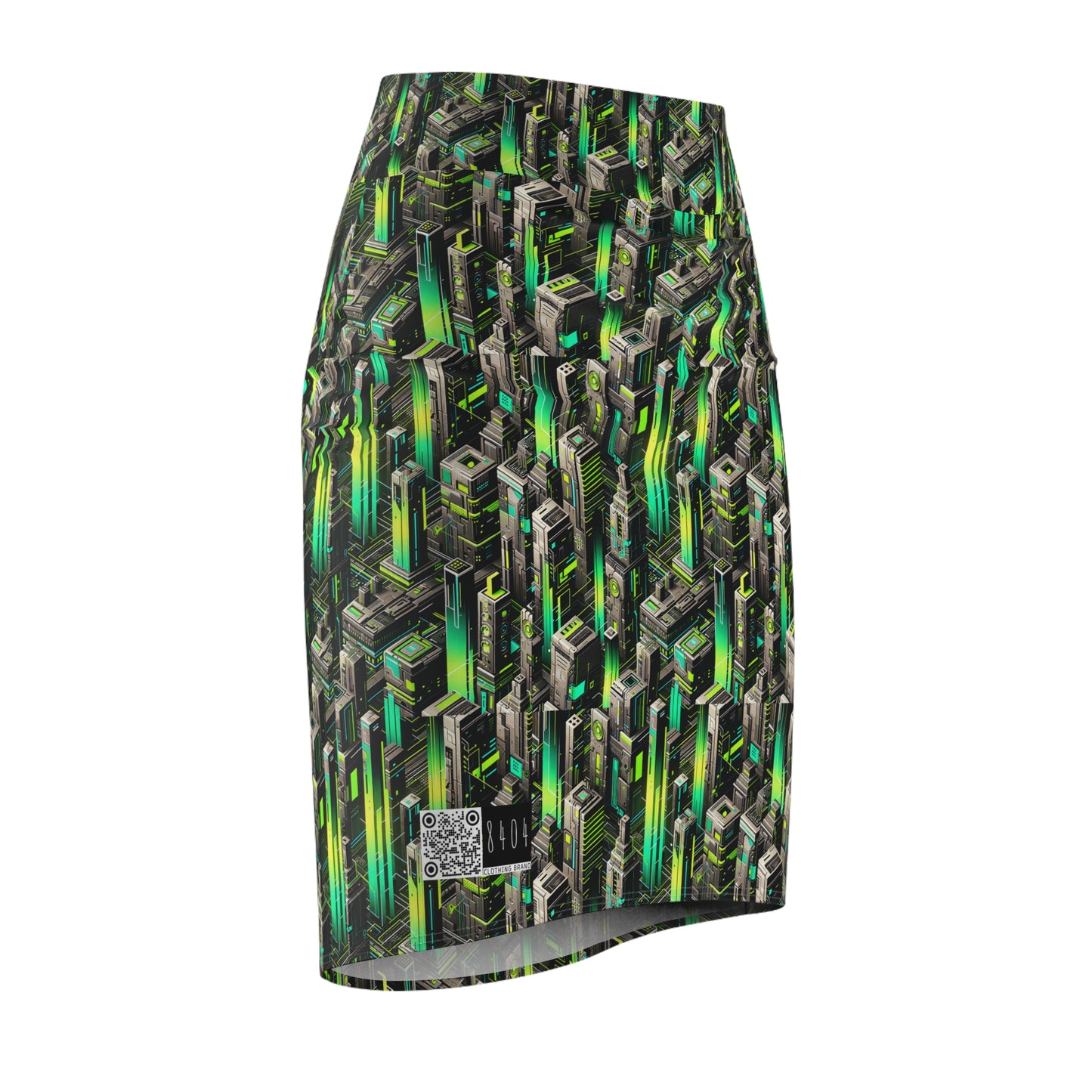 Digital Rebellion Tech-Forward Streetwear Women's Pencil Skirt - 8404 Design-63