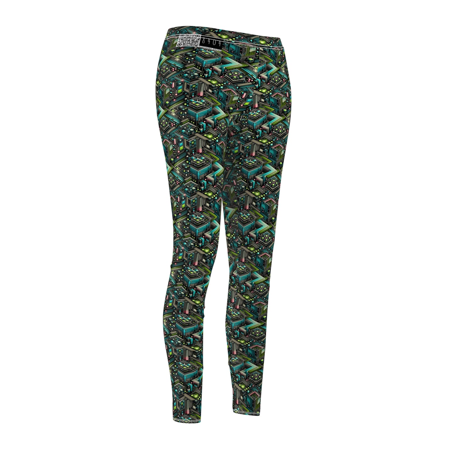 Women's Cut & Sew Casual Leggings Future Tech - 8404 Design-01