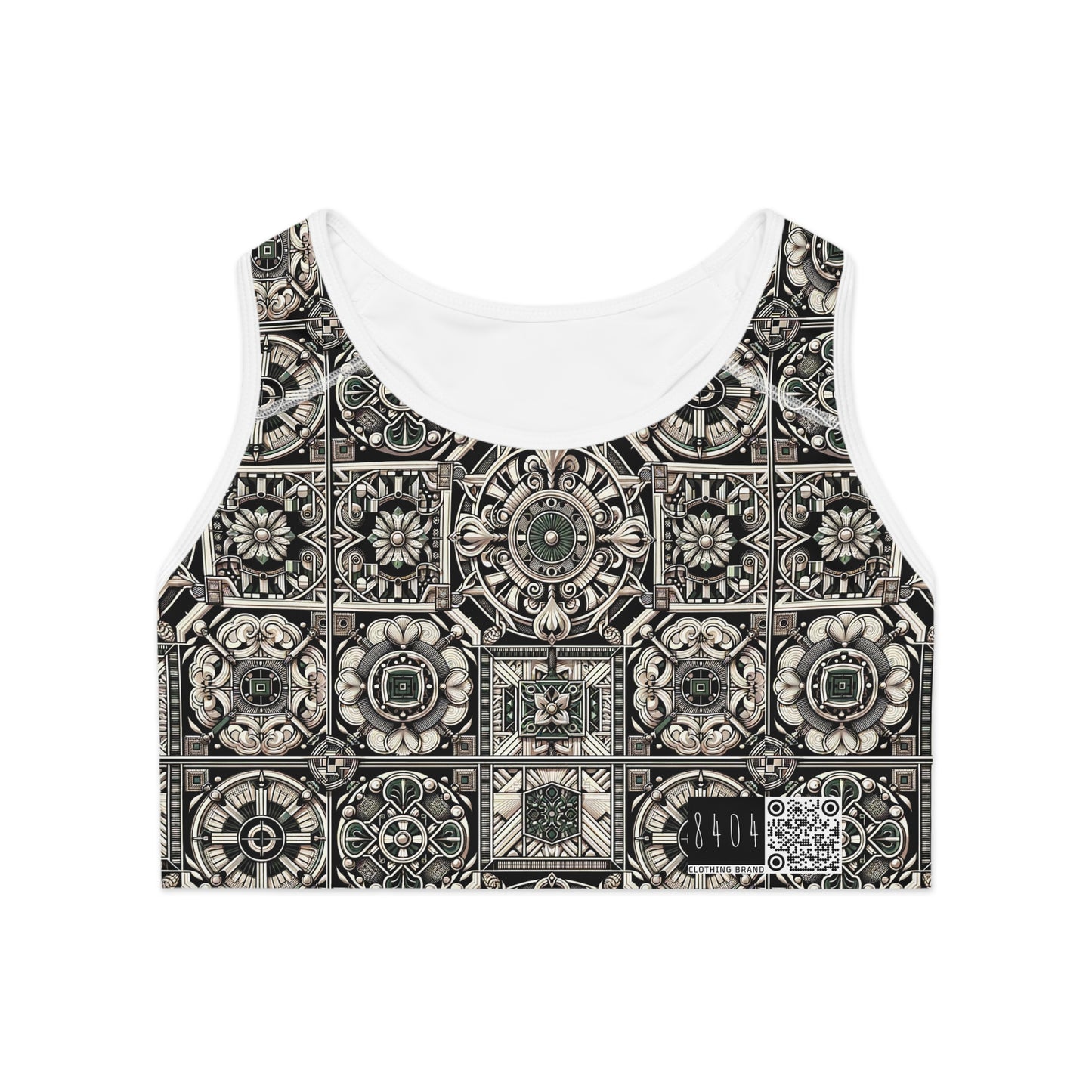Cyber Garden Party Tech Garden Extravaganza Sports Bra - 8404 Design-45