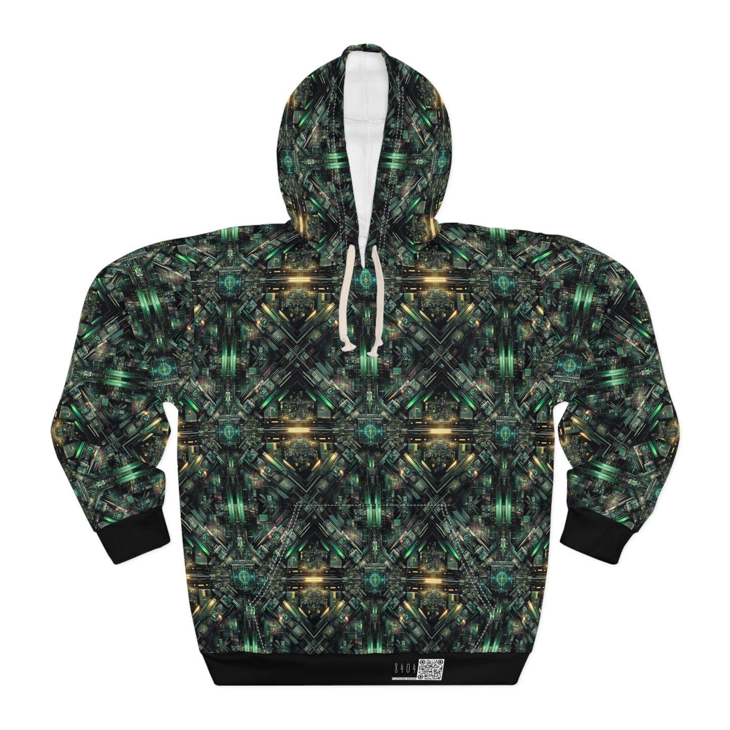 Tech Noir Graphics Tech-Inspired Streetwear Pullover Hoodie - 8404 Design-56