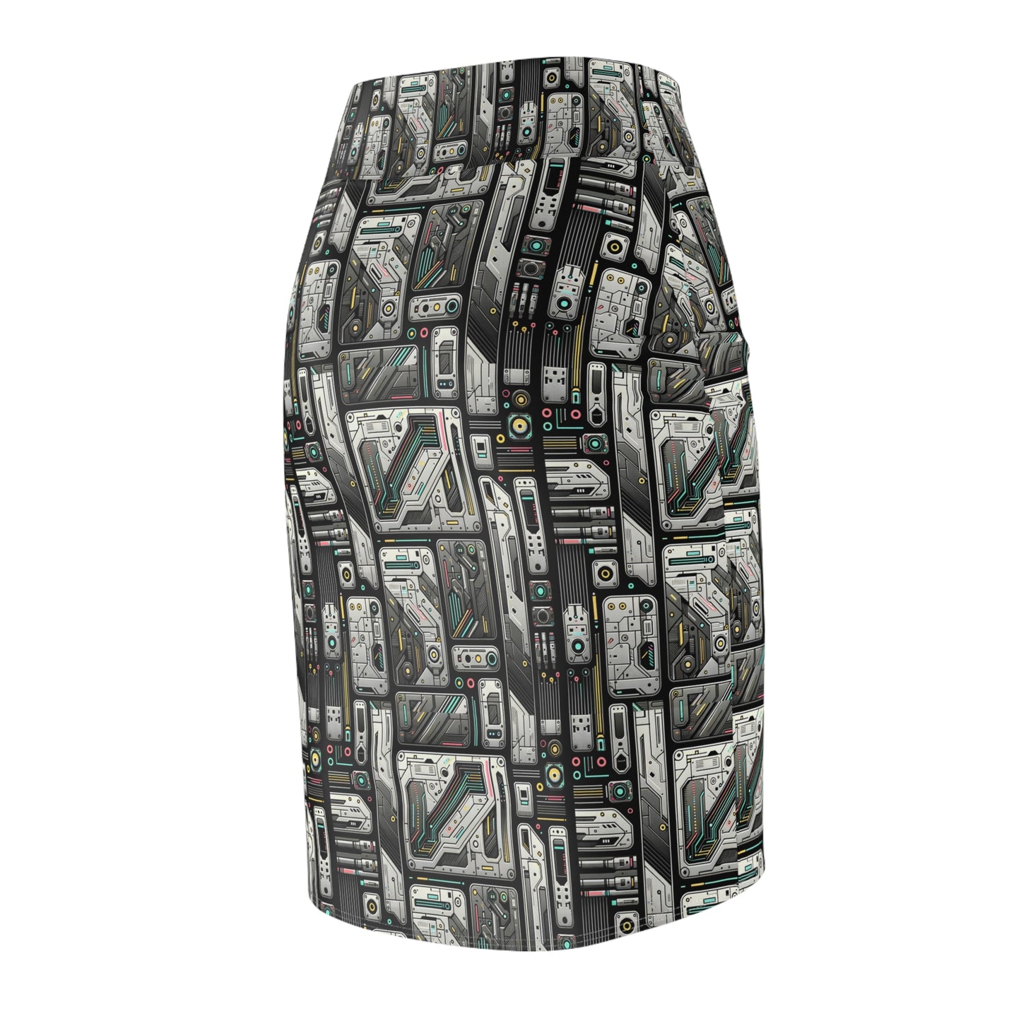 Tech Utility Gear Tech-Forward Minimalism Women's Pencil Skirt - 8404 Design-45