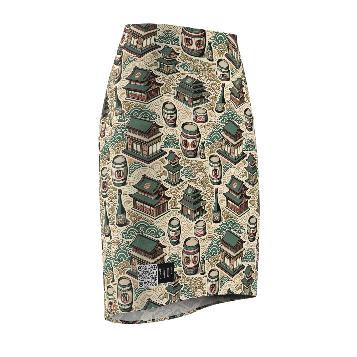 Cultural Artisanal Fusion Contemporary Cultural Elegance Women's Pencil Skirt - 8404 Design-68